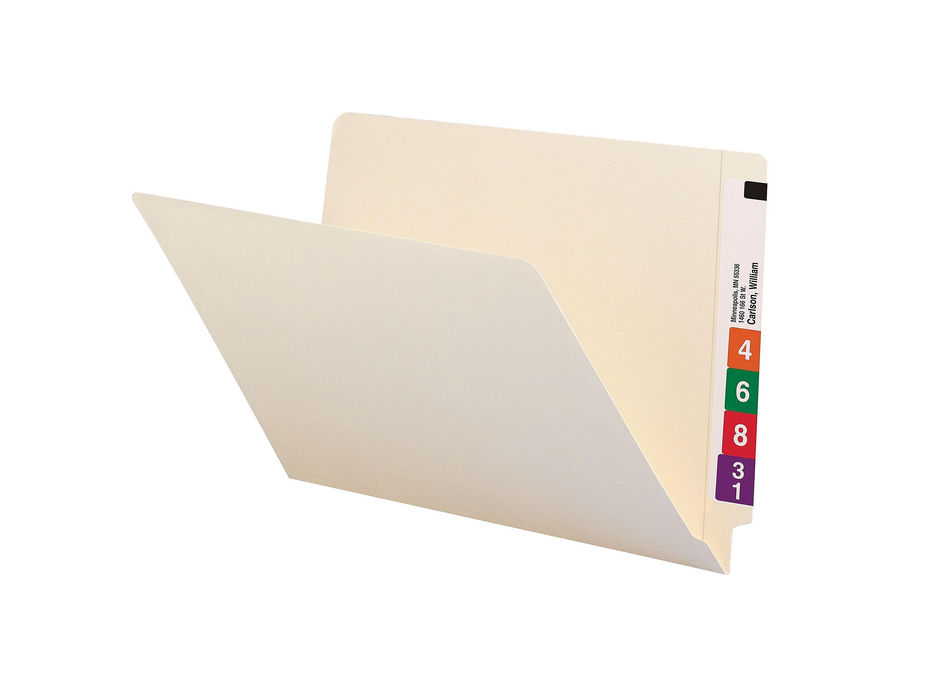 Smead End Tab File Folder, Shelf-Master Reinforced Straight-Cut Tab, Legal Size, Manila, 100/Box