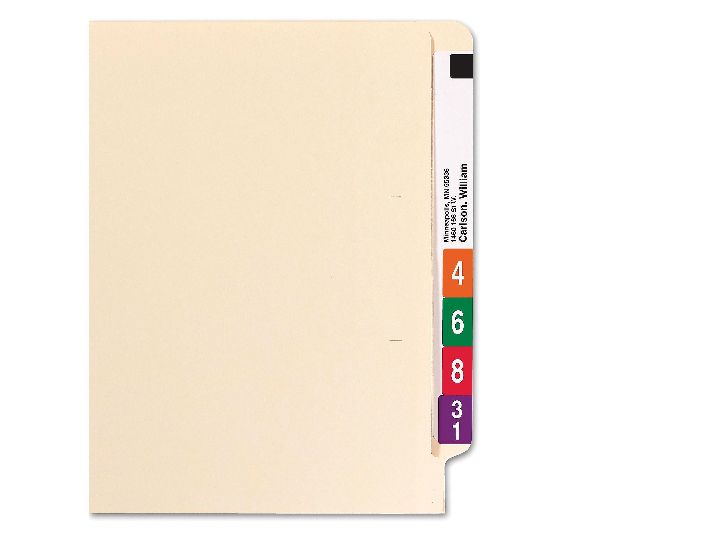 Smead End-Tab File Folders, Reinforced Straight-Cut Tab, Letter Size, Manila, 100/Box