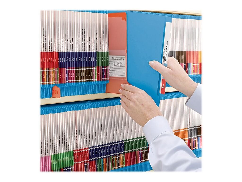 Smead End-Tab File Folders, Shelf-Master Reinforced Straight-Cut Tab, Letter Size, Blue, 100/Box