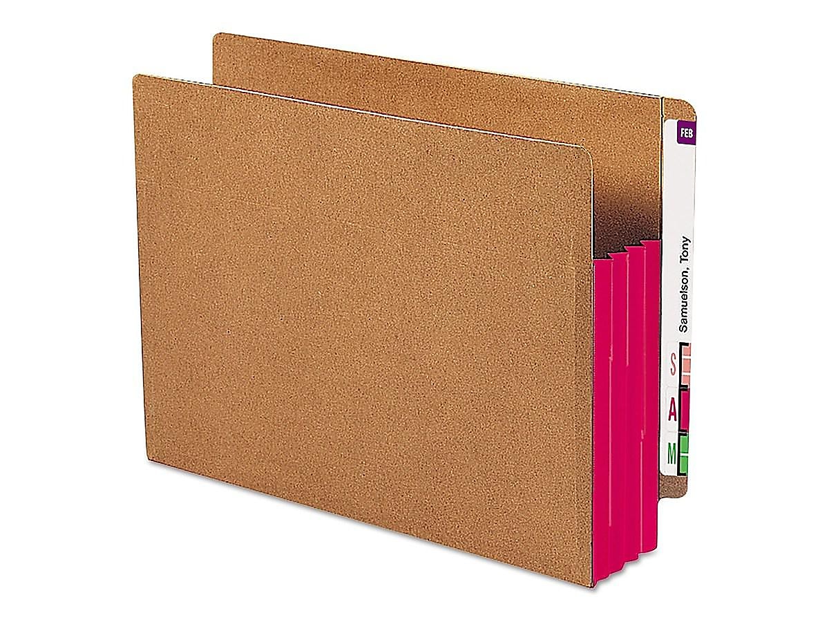 Smead End Tab File Pocket, Reinforced Straight-Cut Tab, 3-1/2