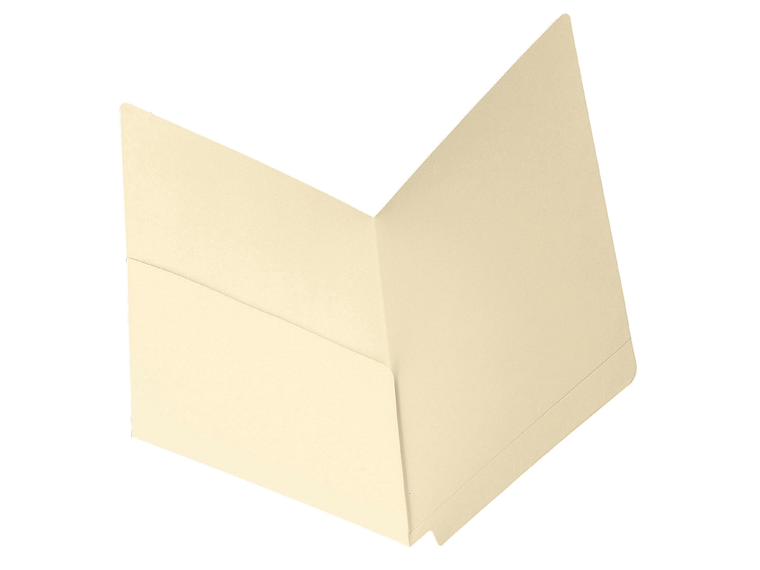 Smead End Tab Pocket Folder, Shelf-Master Reinforced Straight-Cut Tab, 1 Pocket, Letter Size, Manila, 50/Box