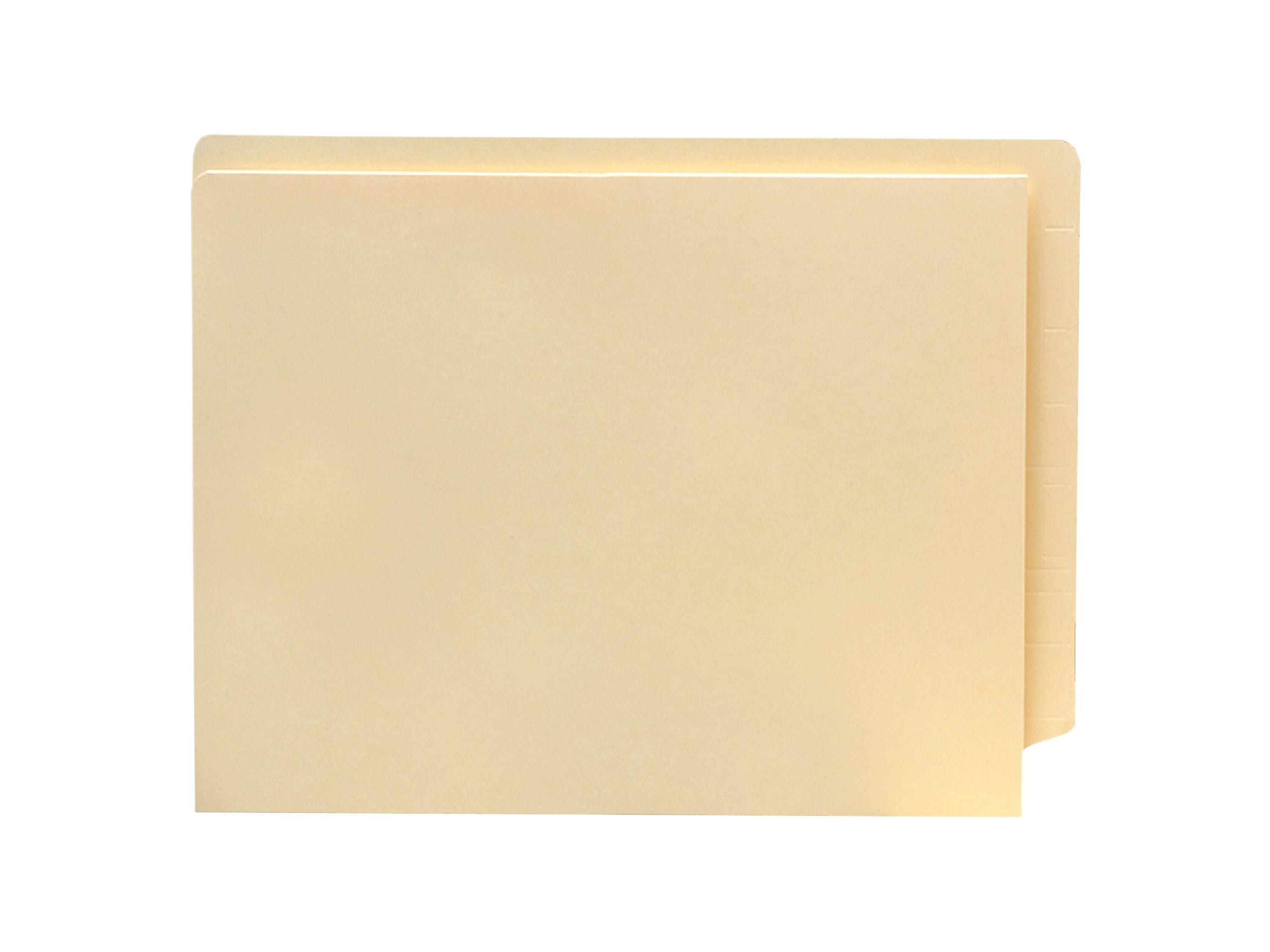 Smead End Tab Pocket Folder, Shelf-Master Reinforced Straight-Cut Tab, 1 Pocket, Letter Size, Manila, 50/Box