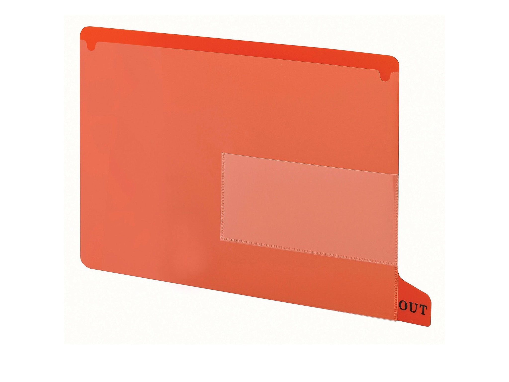 Smead End Tab Poly Outguides, Two Pocket, Bottom Position Tab, Letter Size, Red, 25/Box