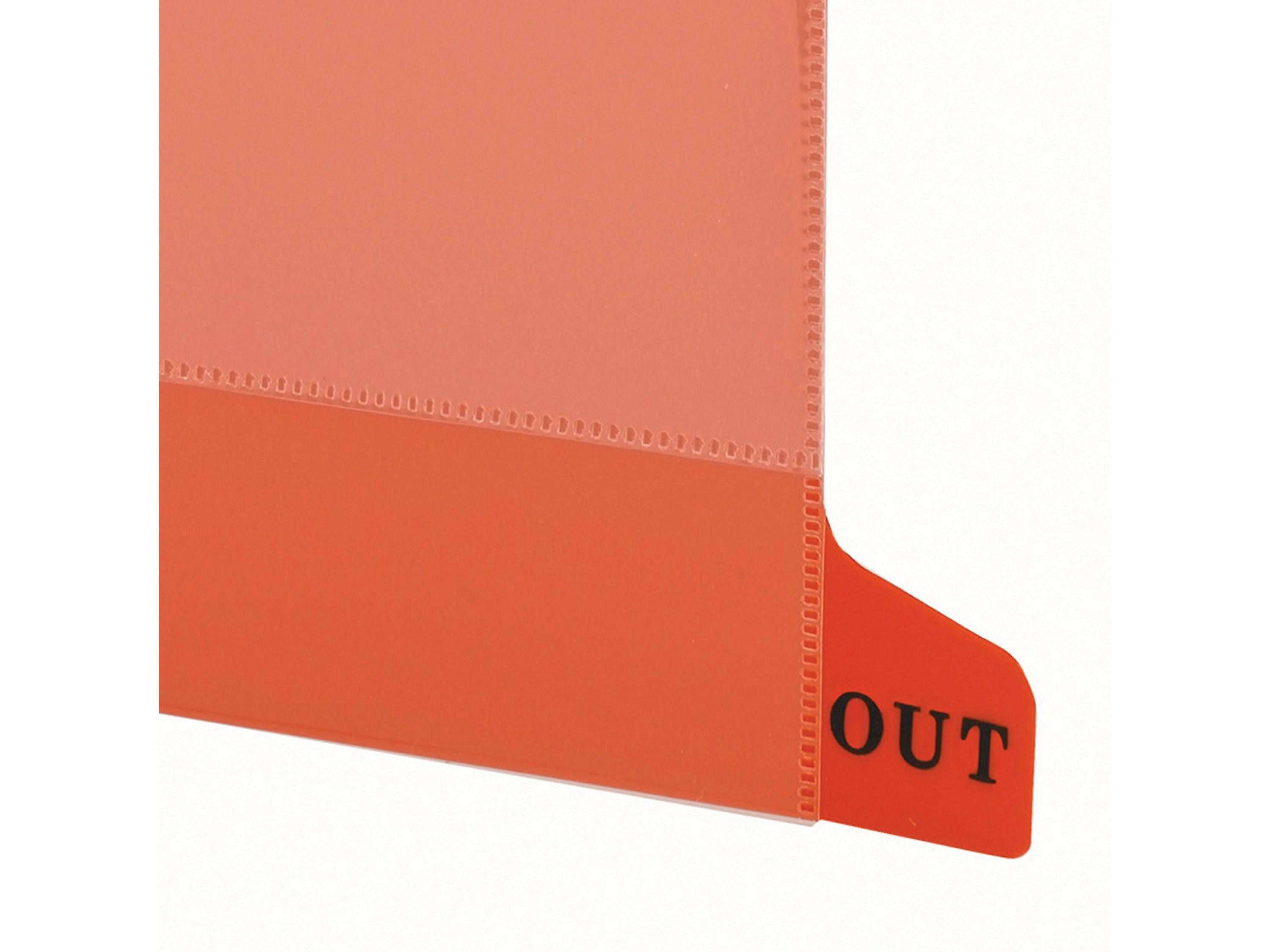 Smead End Tab Poly Outguides, Two Pocket, Bottom Position Tab, Letter Size, Red, 25/Box