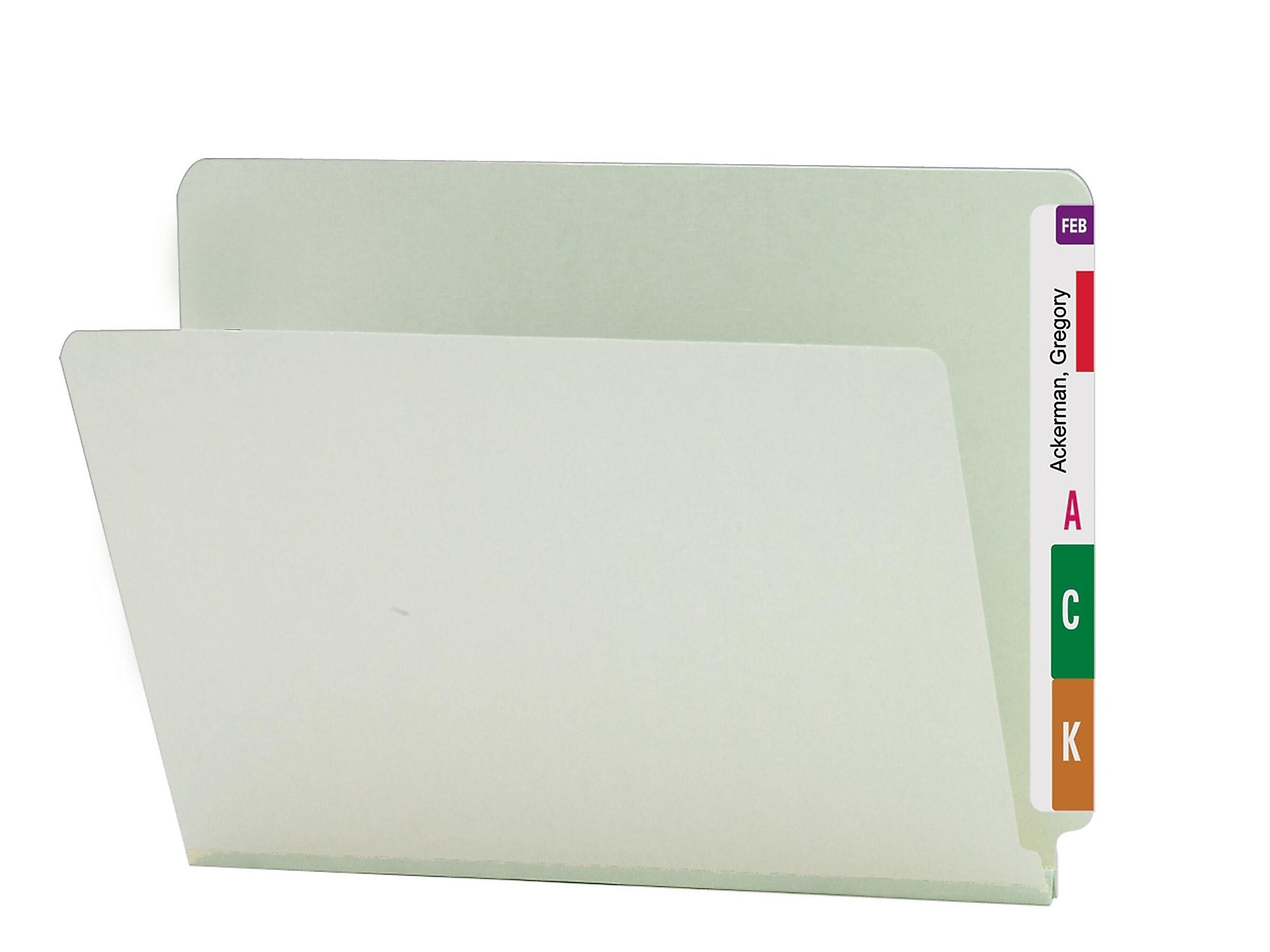 Smead® End Tab Pressboard File Folder, Straight-Cut Tab, 1