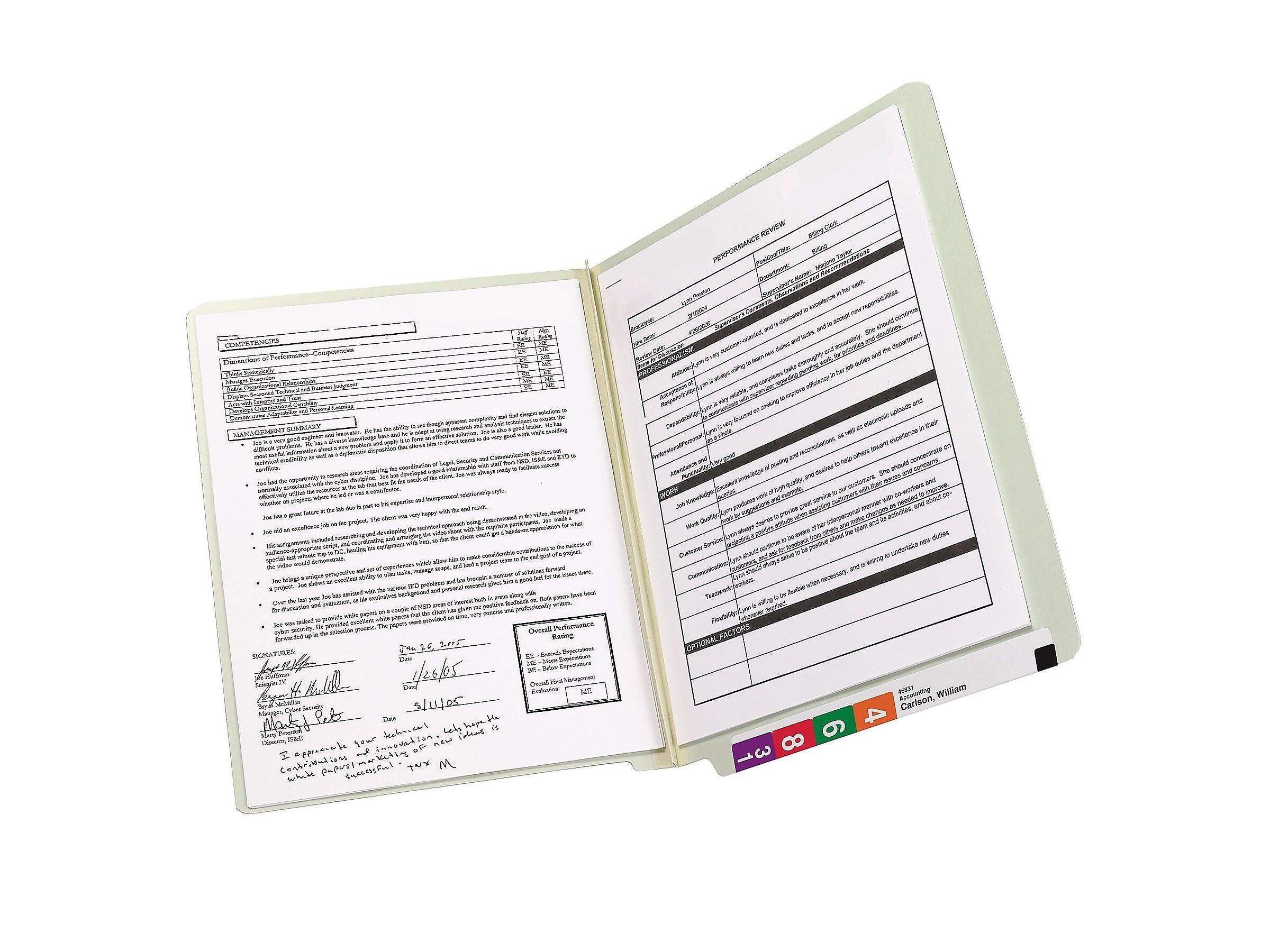 Smead End Tab Pressboard File Folder, Straight-Cut Tab, 2