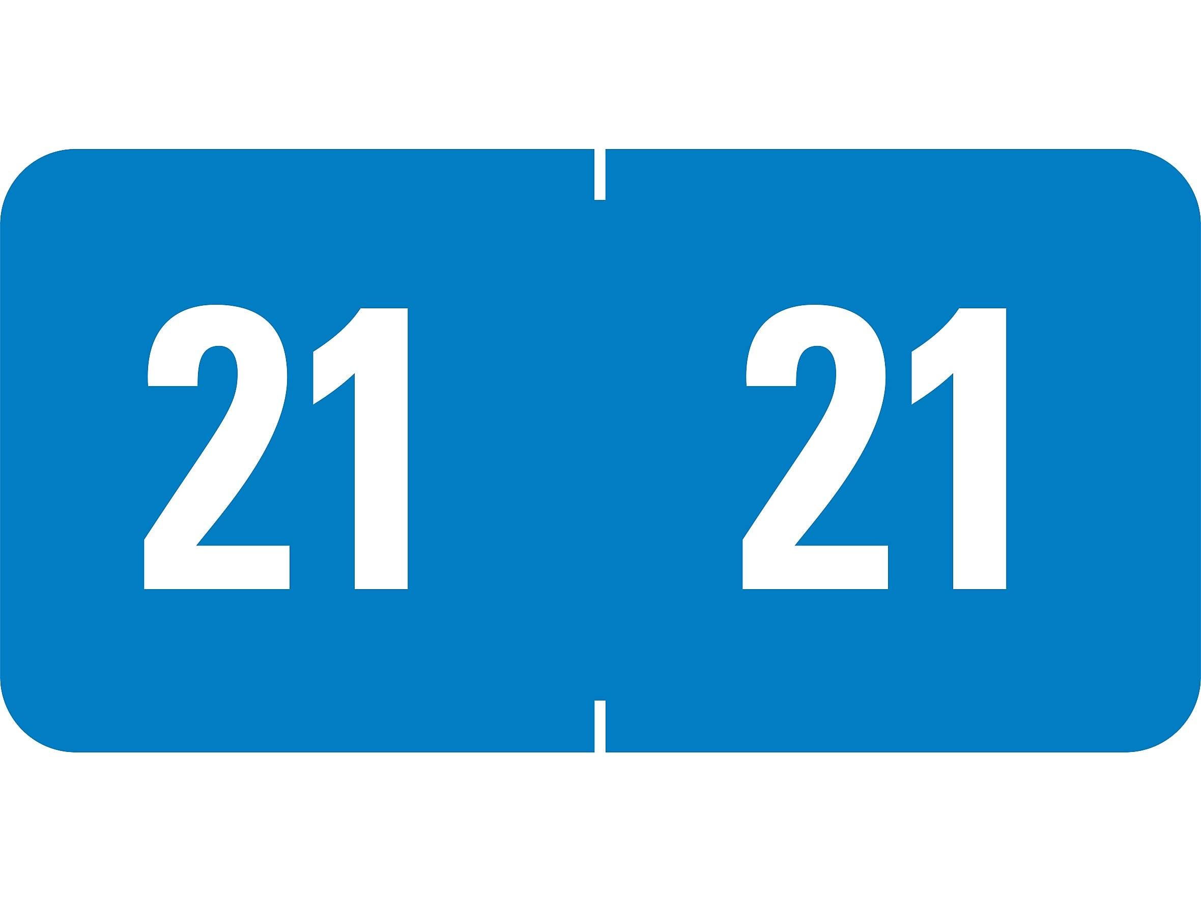 Smead ETS 2021 Color-Coded Year Label, 0.5
