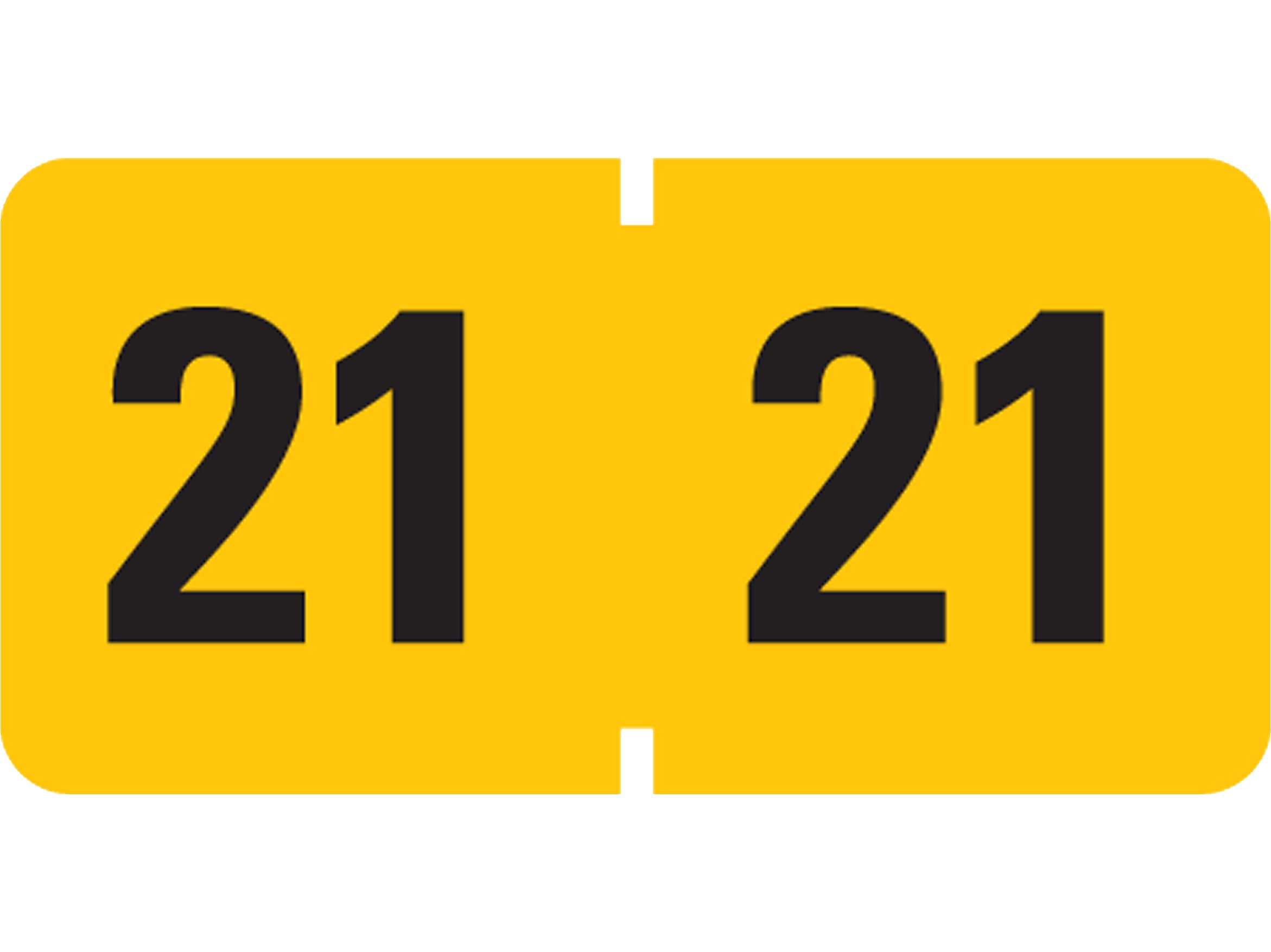 Smead ETYJ 2021 Color-Coded Year Label, 0.75