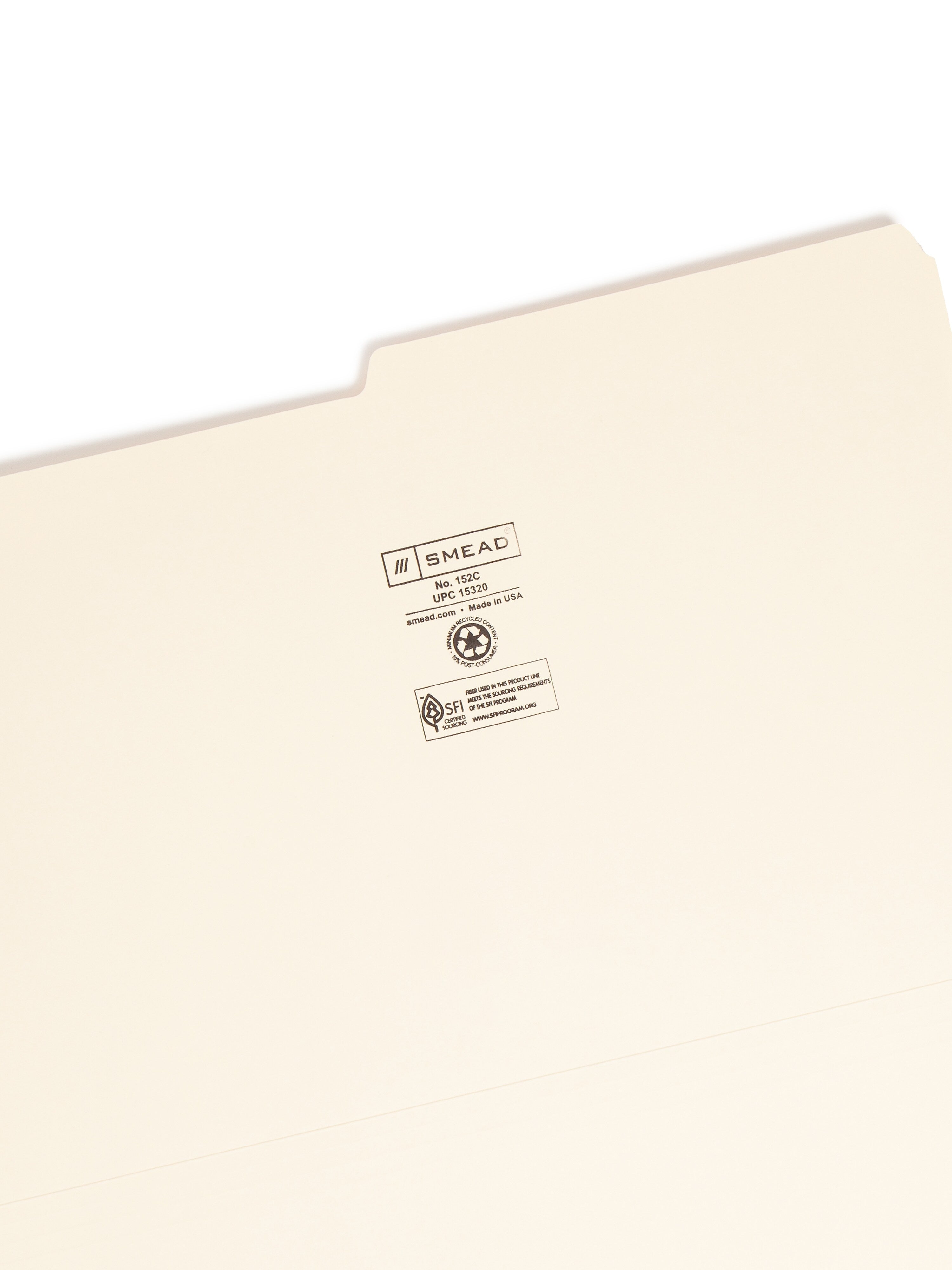 Smead File Folder, 1/2-Cut Tab, Legal Size, Manila, 100/Box