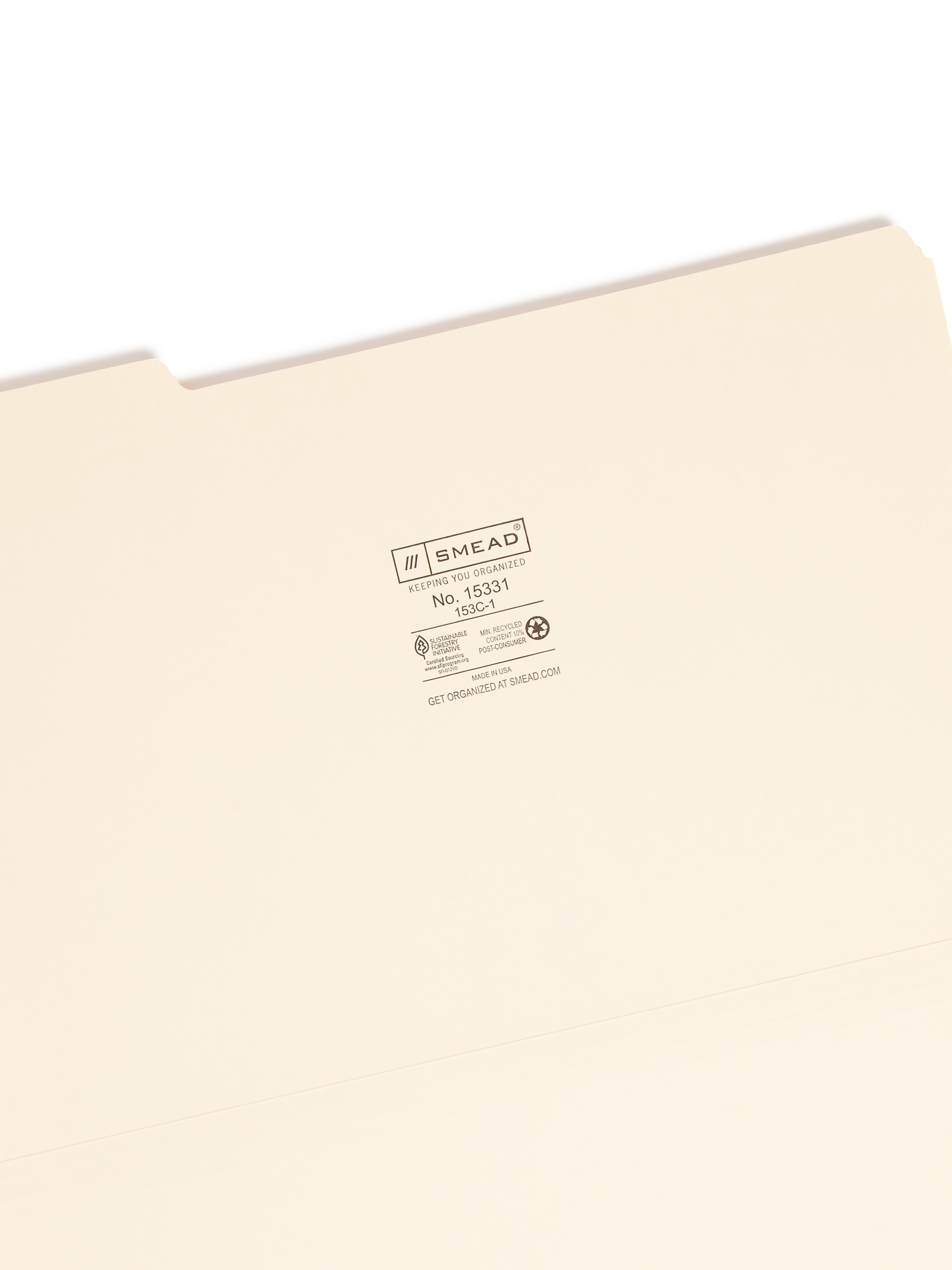 Smead File Folder, 1/3- Cut Tab Left Position, Legal Size, Manila, 100/Box