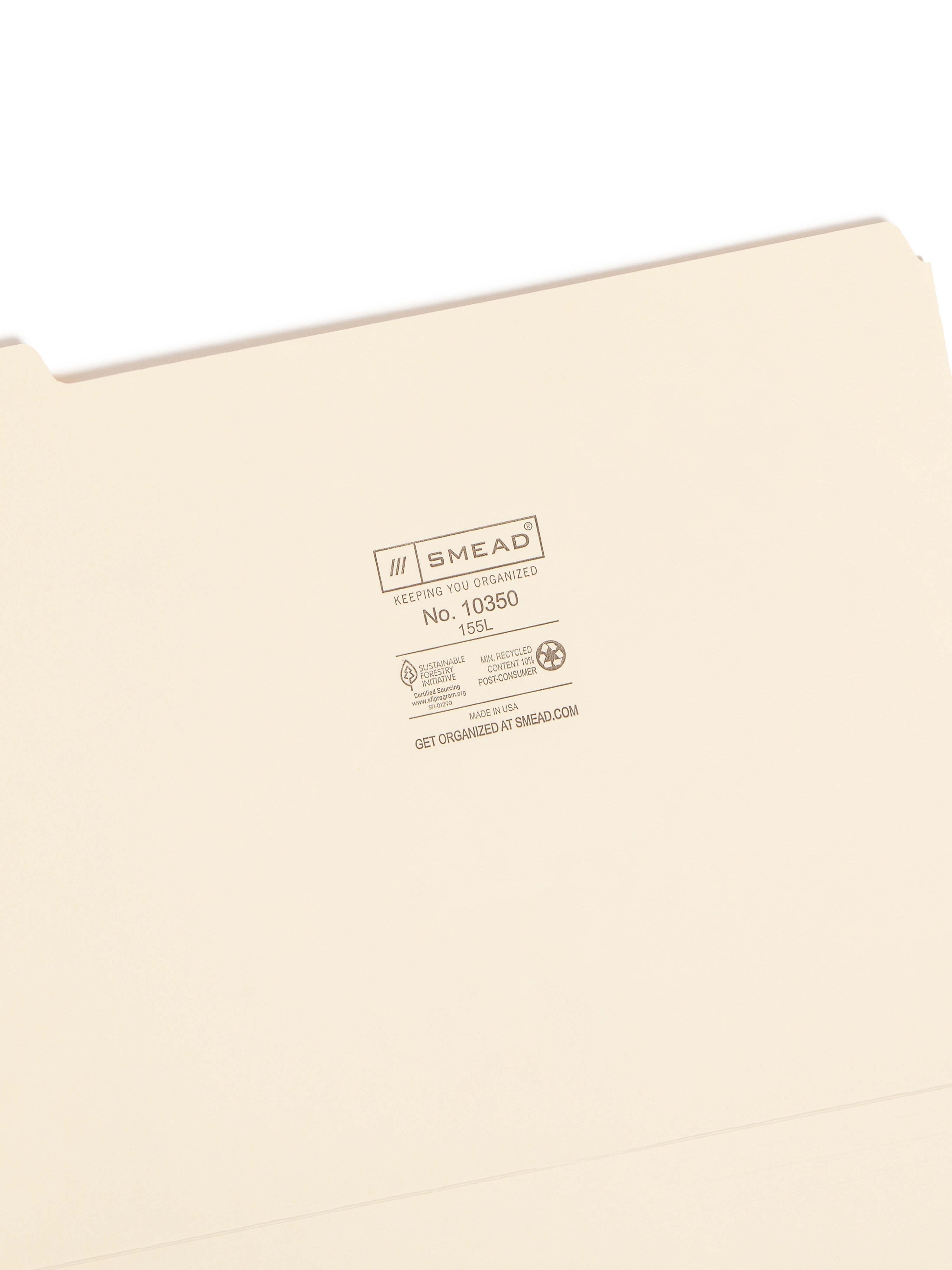Smead File Folder, 1/5-Cut Tab, Letter Size, Manila, 100/Box