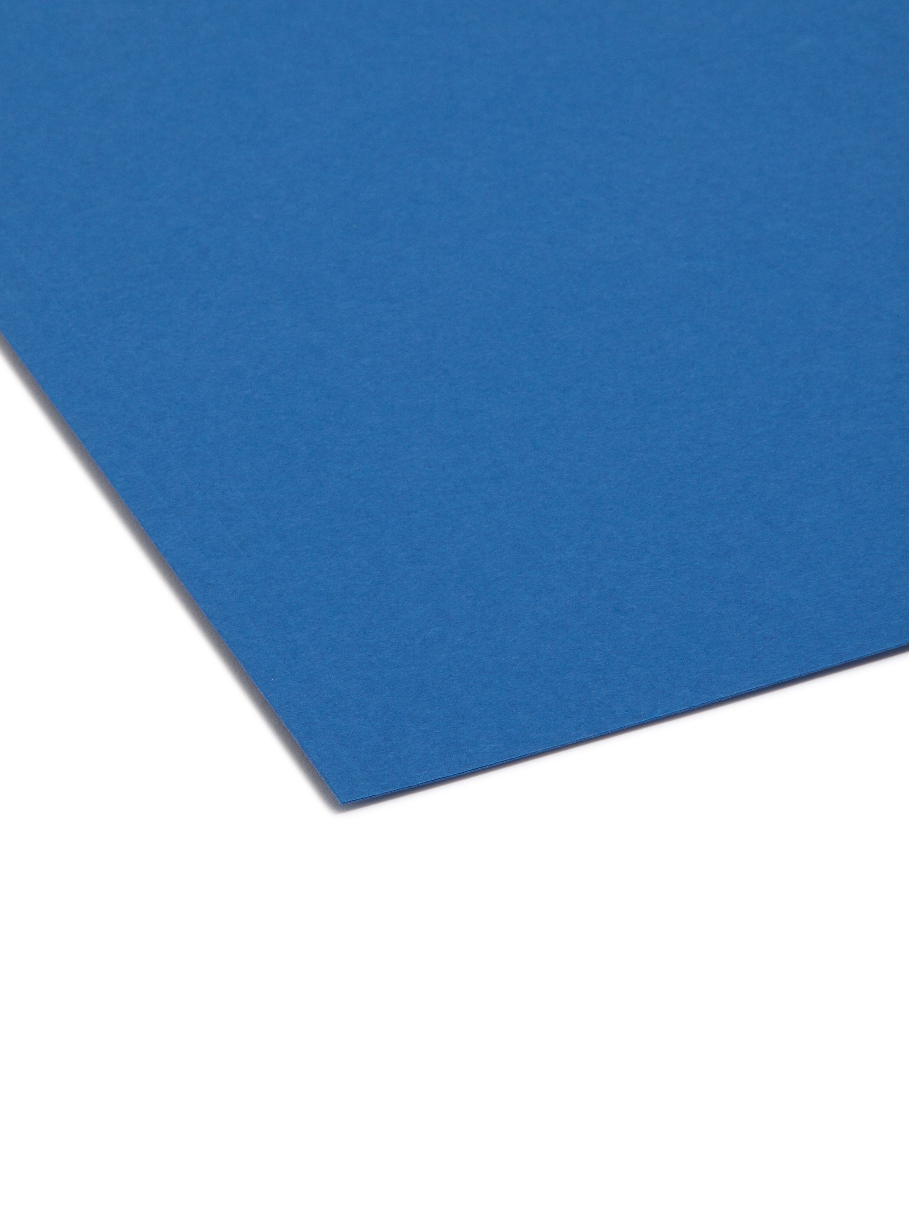 Smead File Folder, 3 Tab, Letter Size, Navy, 100/Box