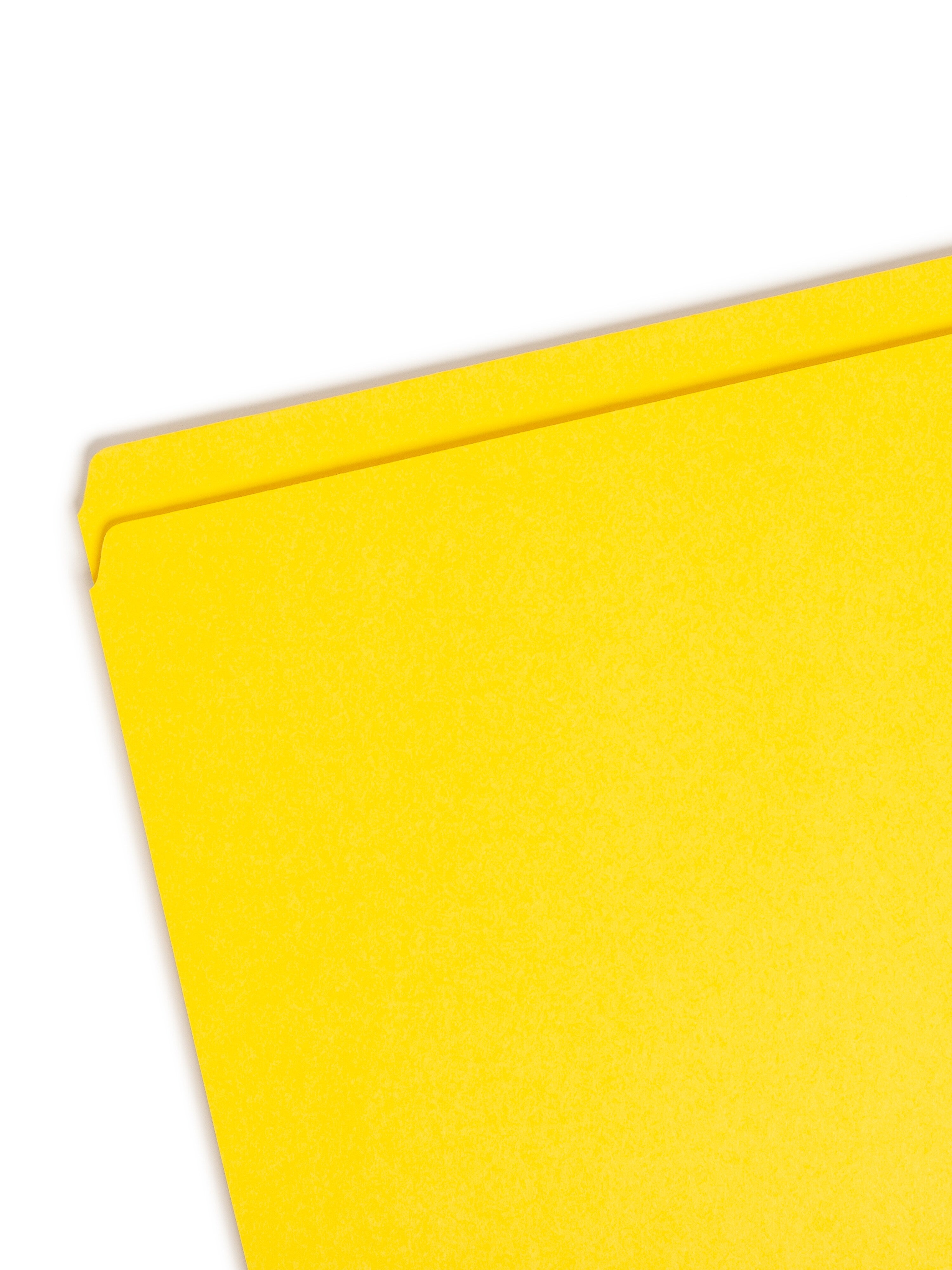 Smead File Folder, Reinforced Straight-Cut Tab, Legal Size, Yellow, 100 per Box