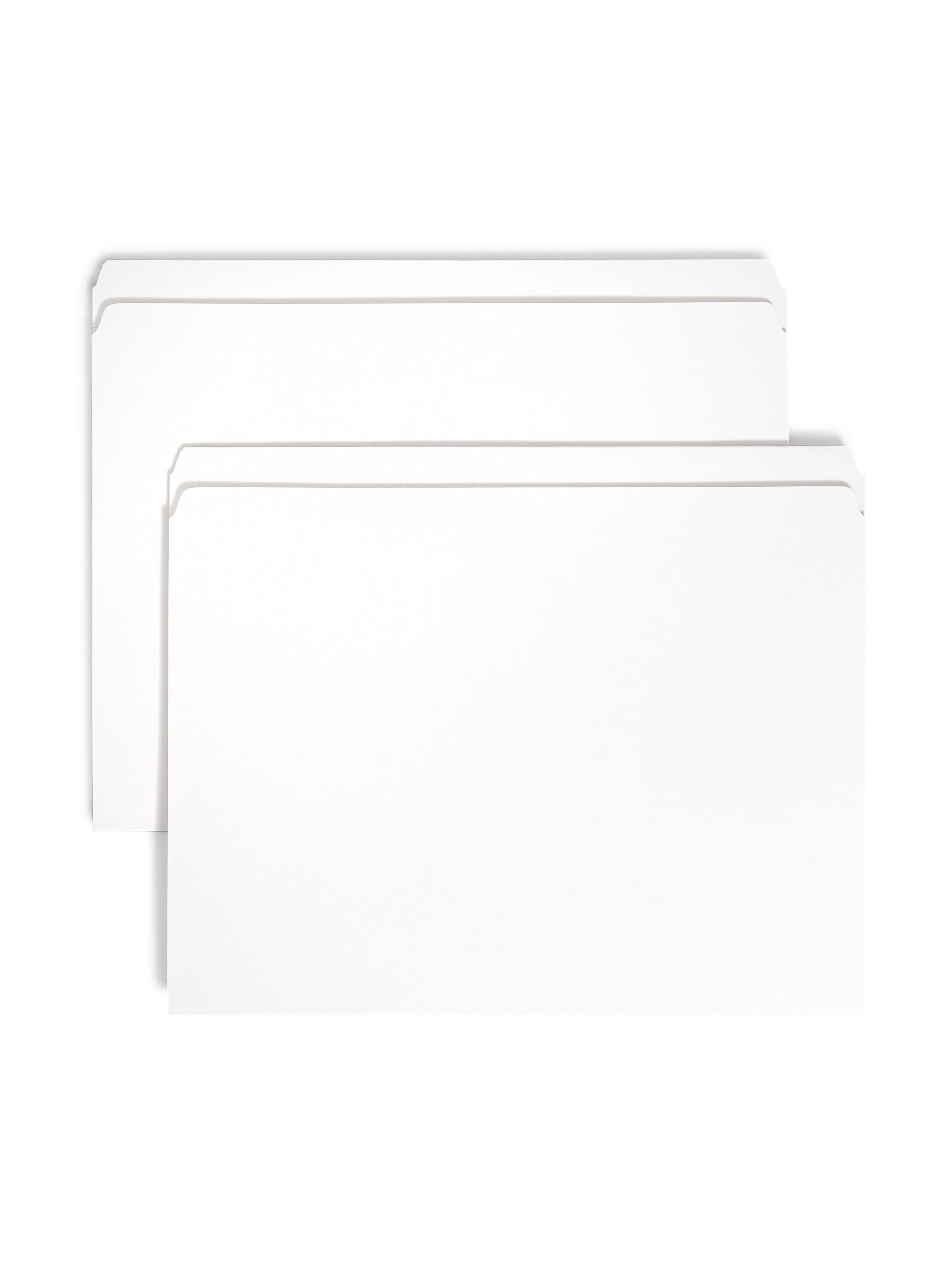 Smead File Folders, 1-Tab, Letter Size, White, 100/Box