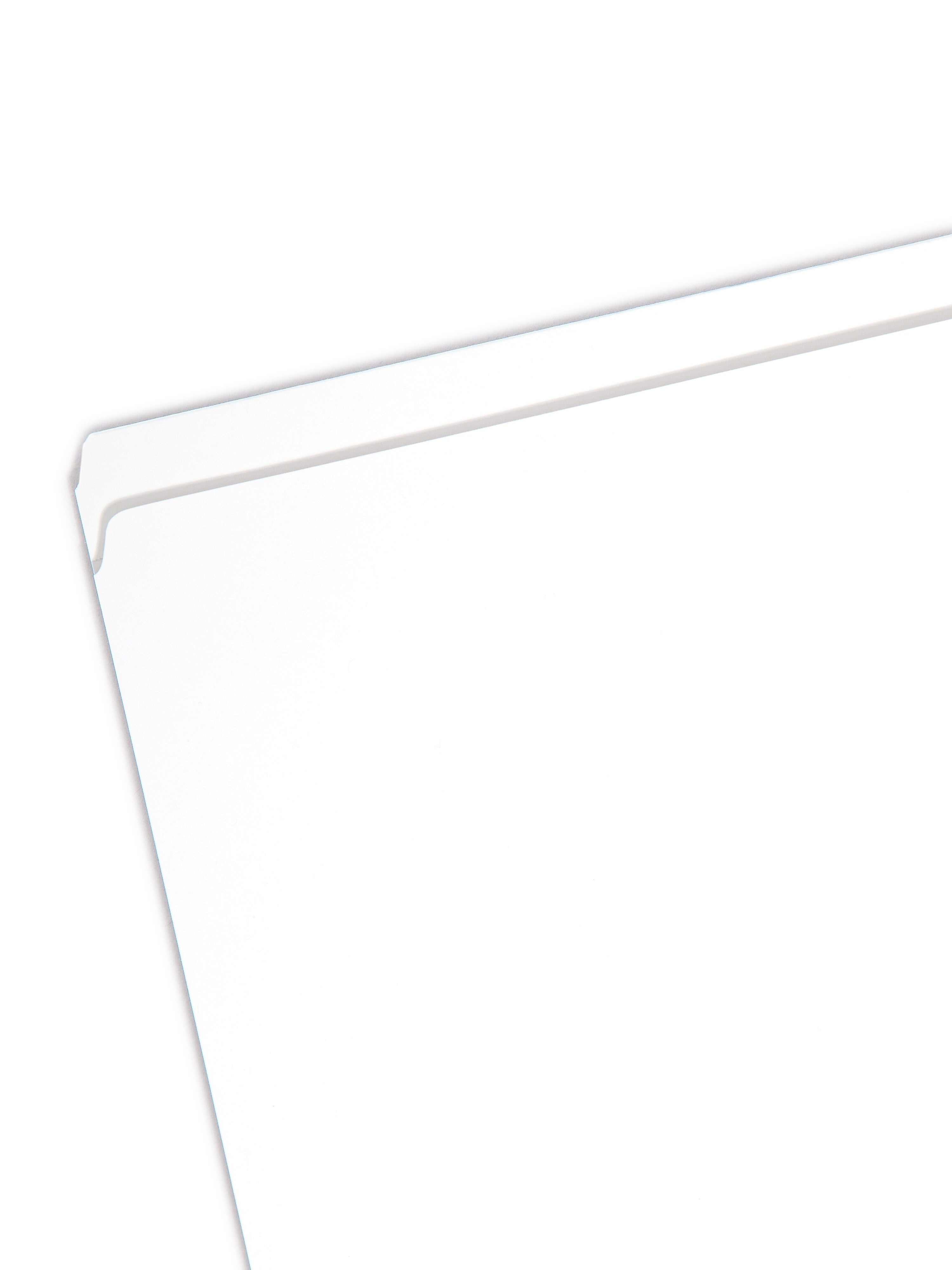 Smead File Folders, 1-Tab, Letter Size, White, 100/Box