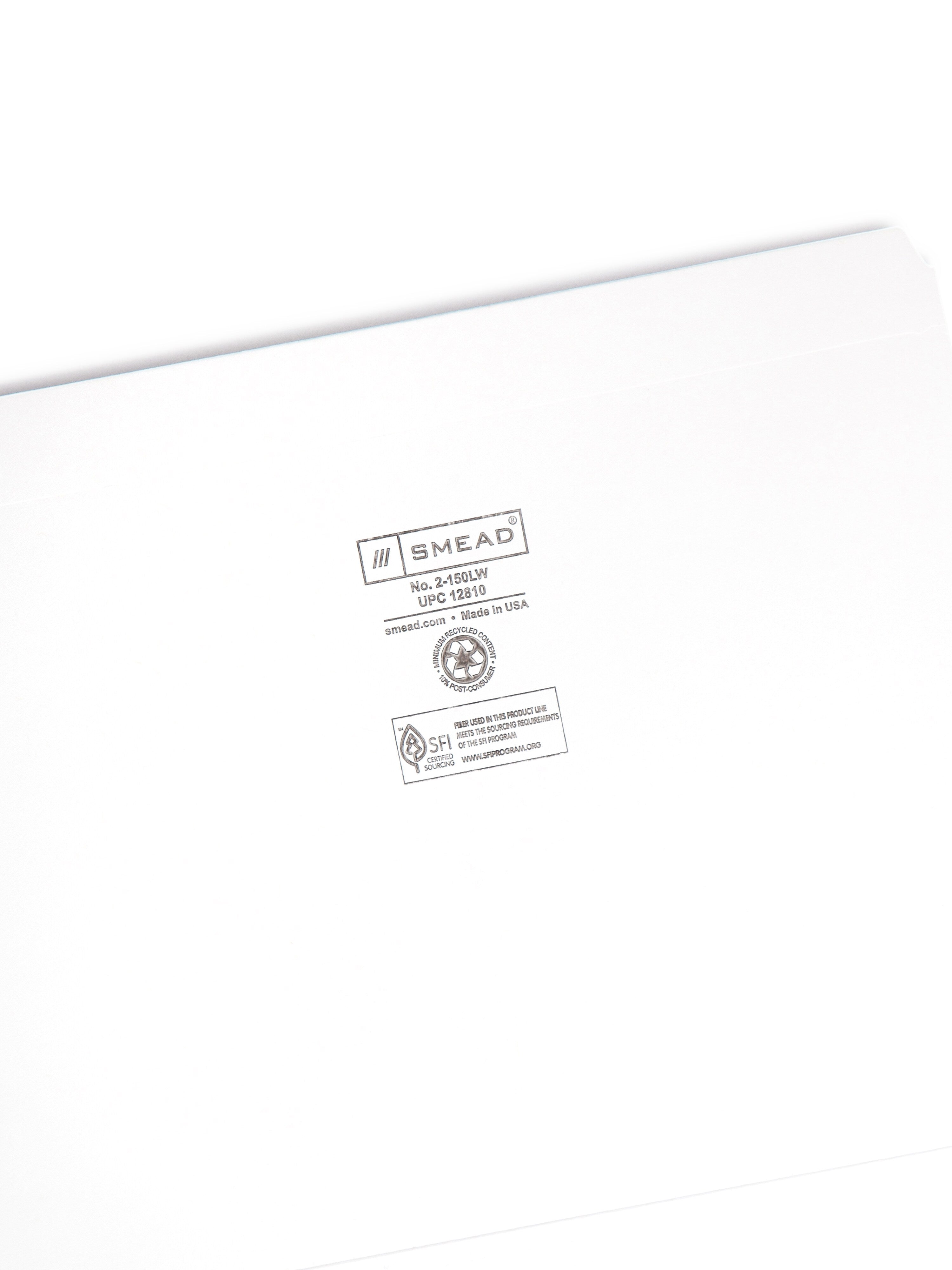 Smead File Folders, 1-Tab, Letter Size, White, 100/Box