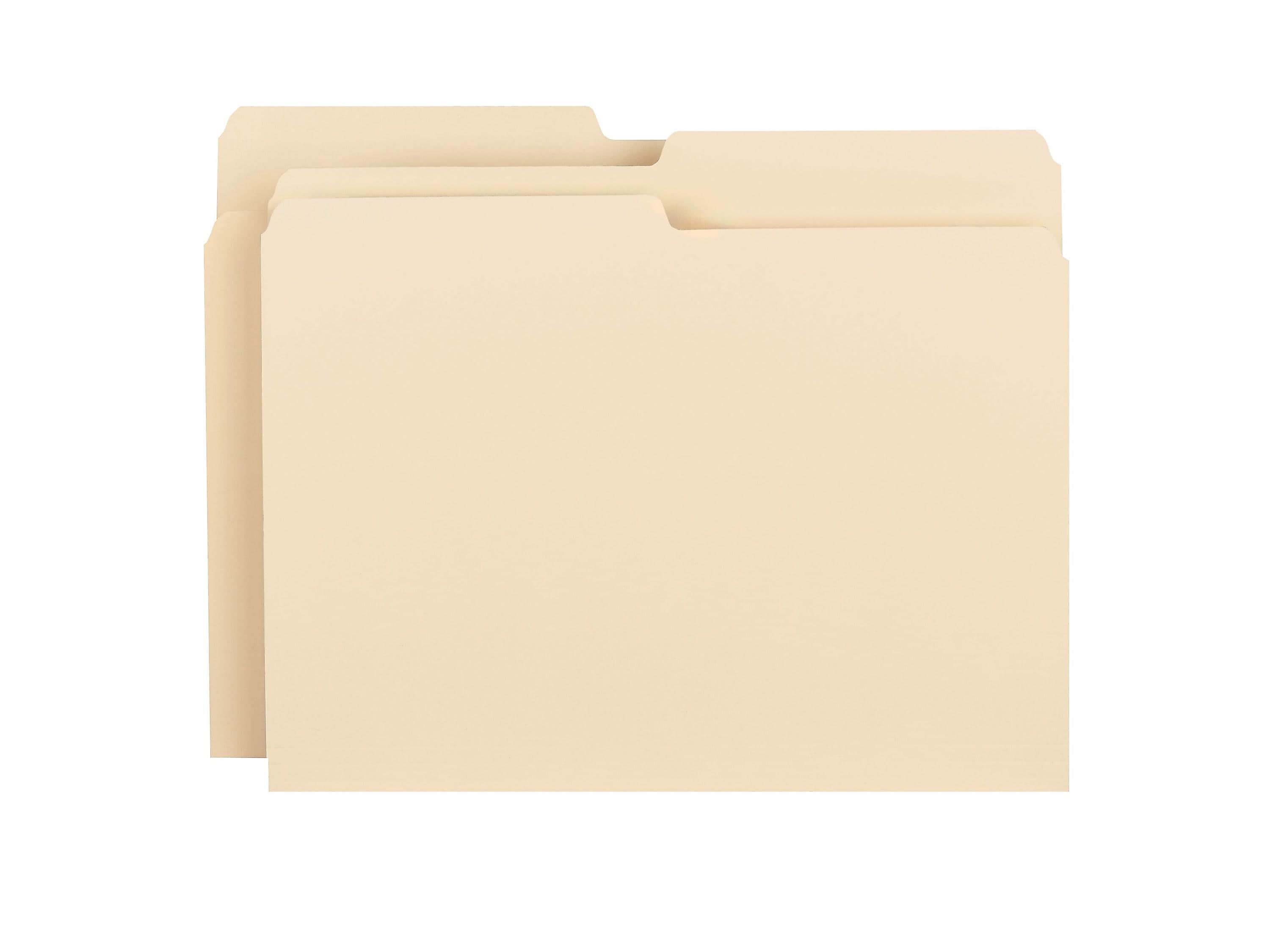 Smead File Folders, 1/2-Cut Tab, Letter Size, Manila, 100/Box