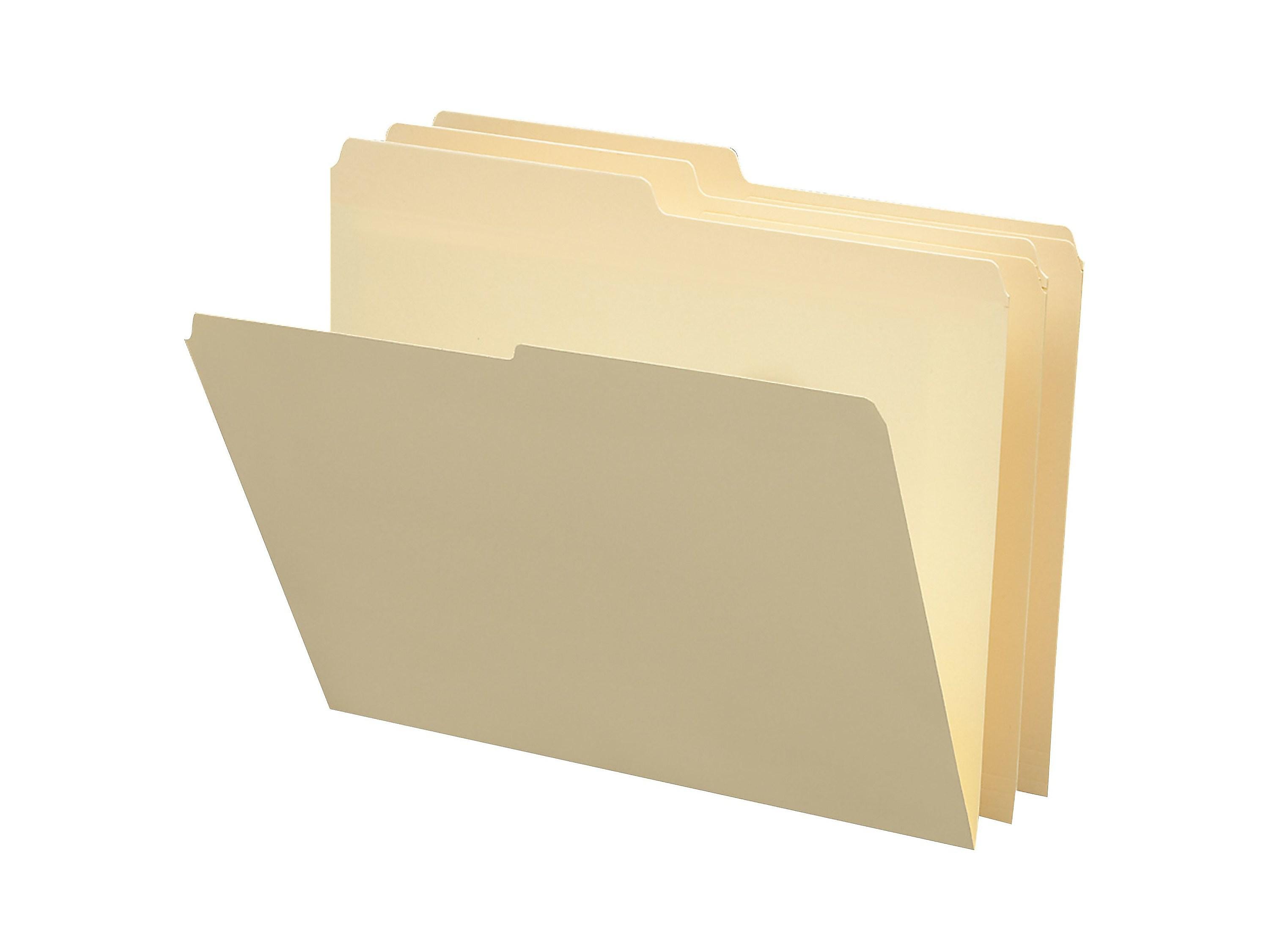 Smead File Folders, 1/2-Cut Tab, Letter Size, Manila, 100/Box