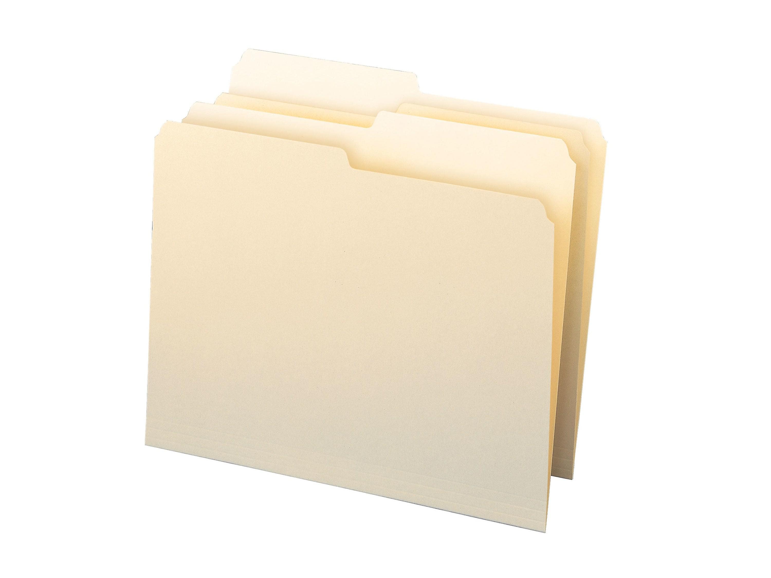 Smead File Folders, 1/2-Cut Tab, Letter Size, Manila, 100/Box