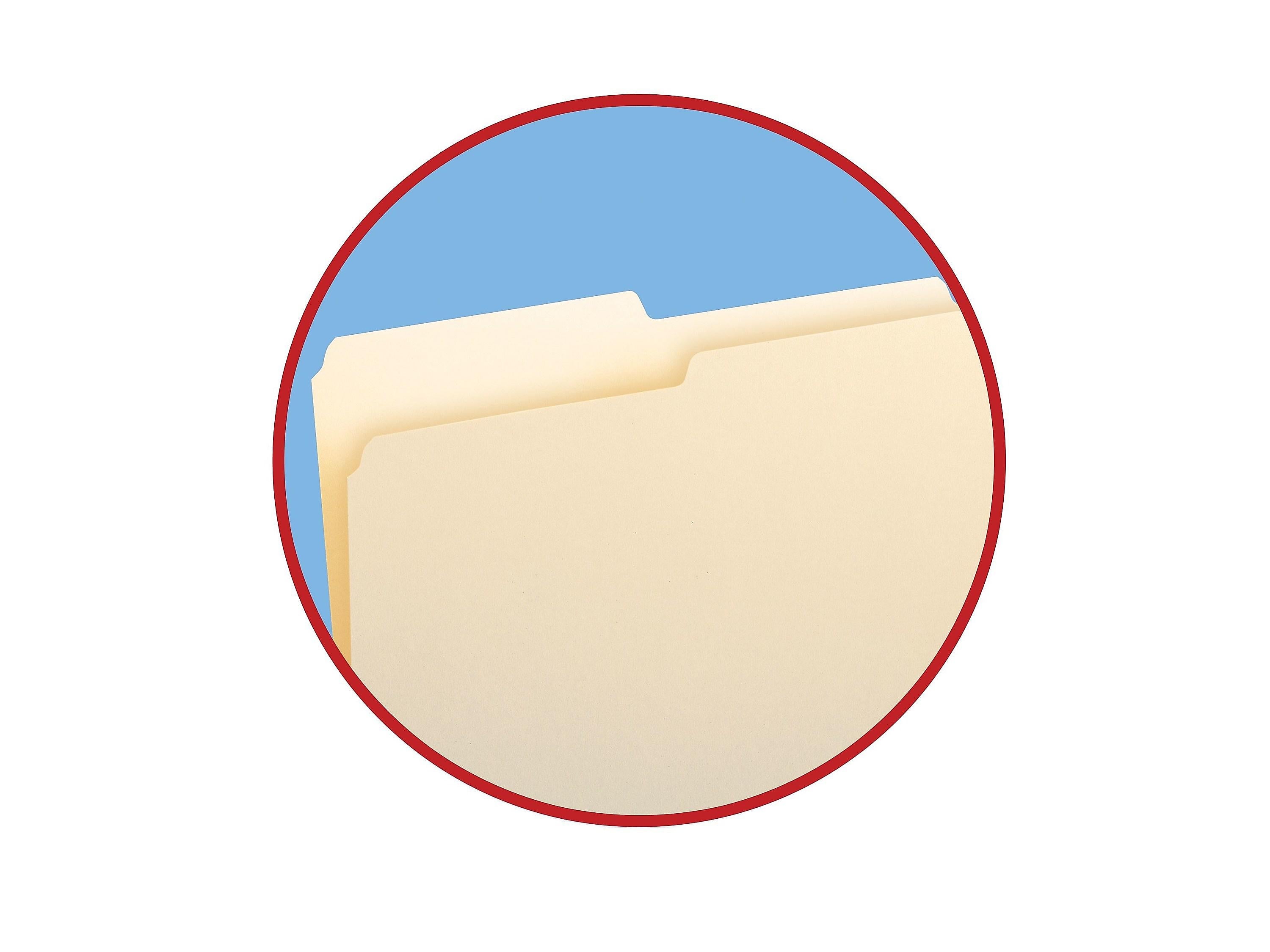 Smead File Folders, 1/2-Cut Tab, Letter Size, Manila, 100/Box
