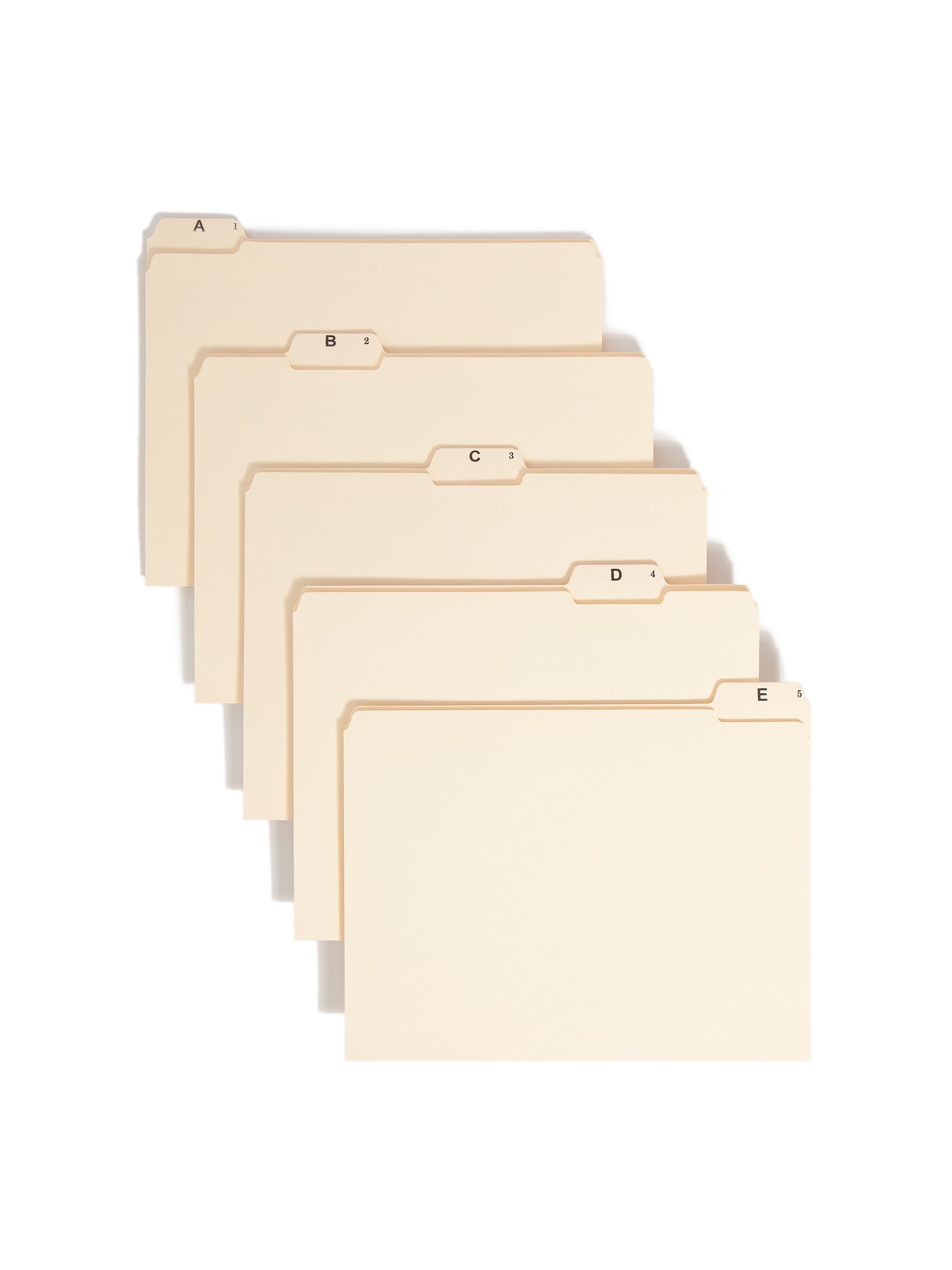 Smead File Folders, A-Z Index, Reinforced 1/5-Cut Tab, Letter Size, Manila, 25/Set