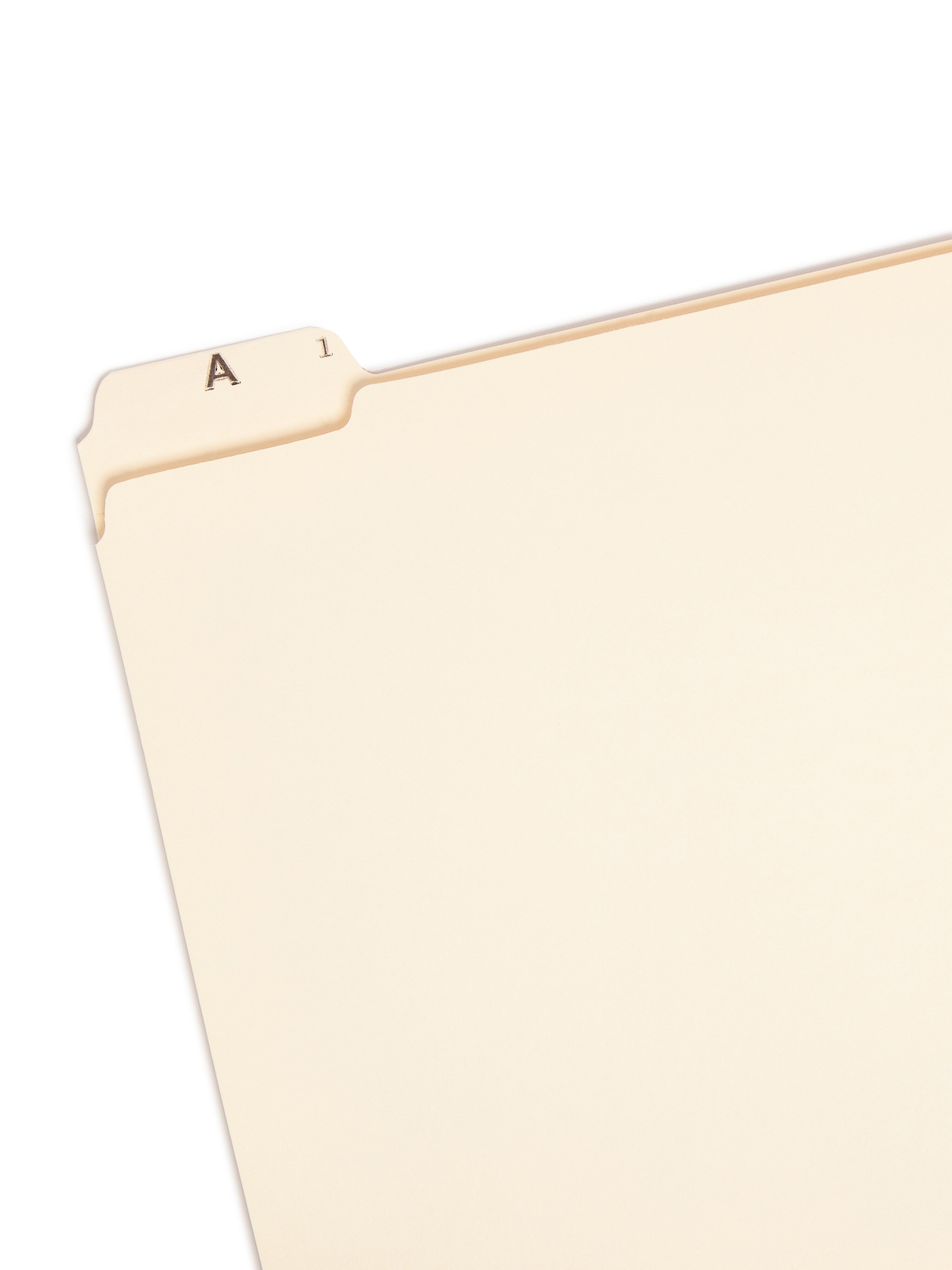 Smead File Folders, A-Z Index, Reinforced 1/5-Cut Tab, Letter Size, Manila, 25/Set