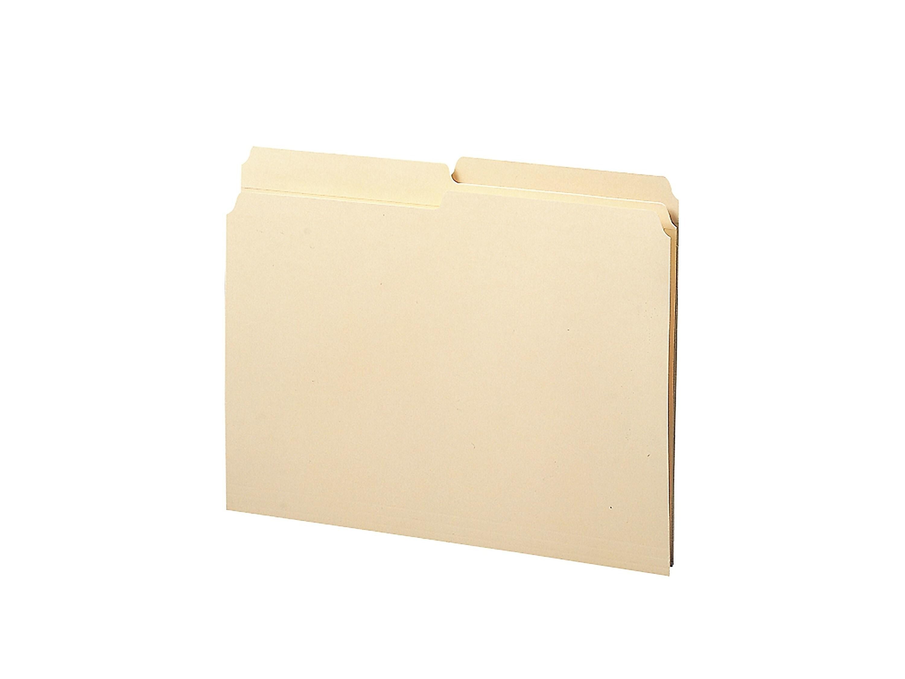 Smead File Folders, Reinforced 1/2-Cut Tab, Letter Size, Manila, 100/Box