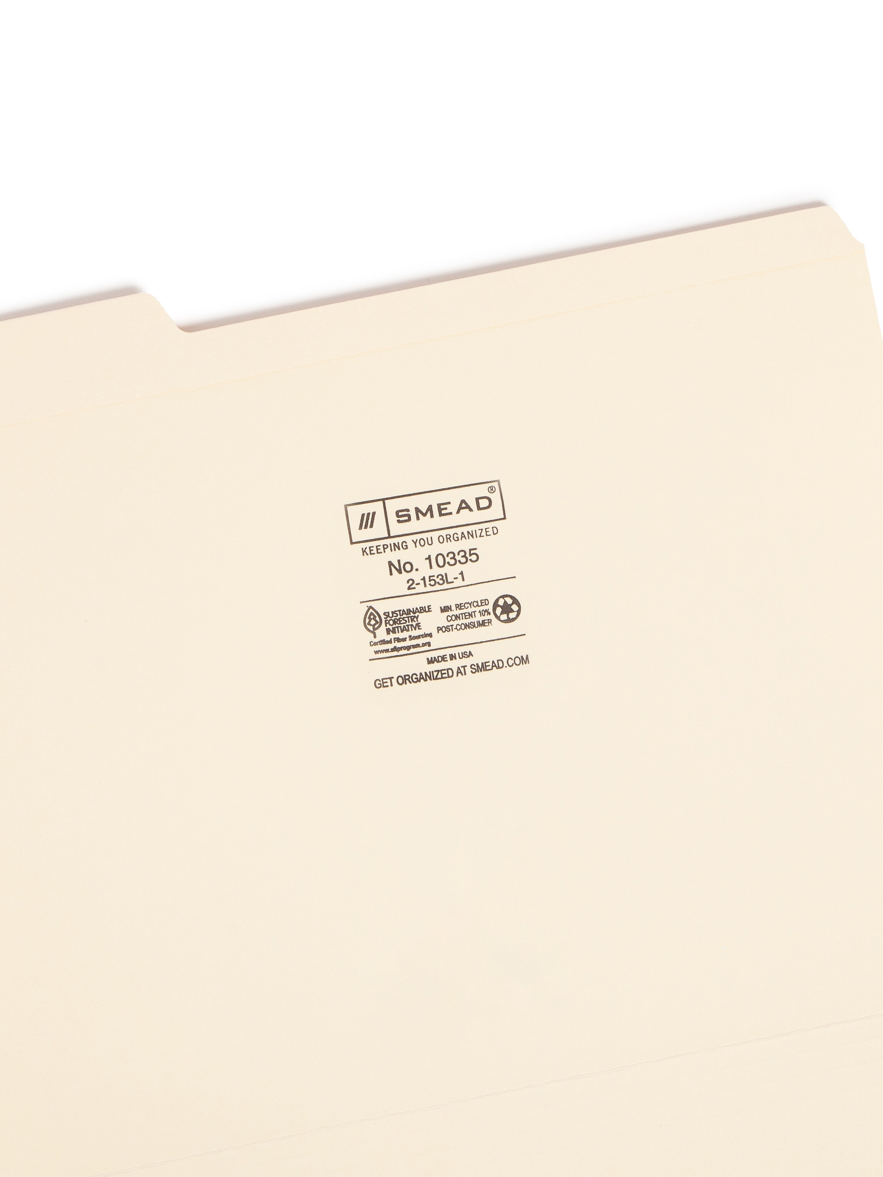 Smead File Folders, Reinforced 1/3-Cut Tab, Letter Size, Manila, 100/Box