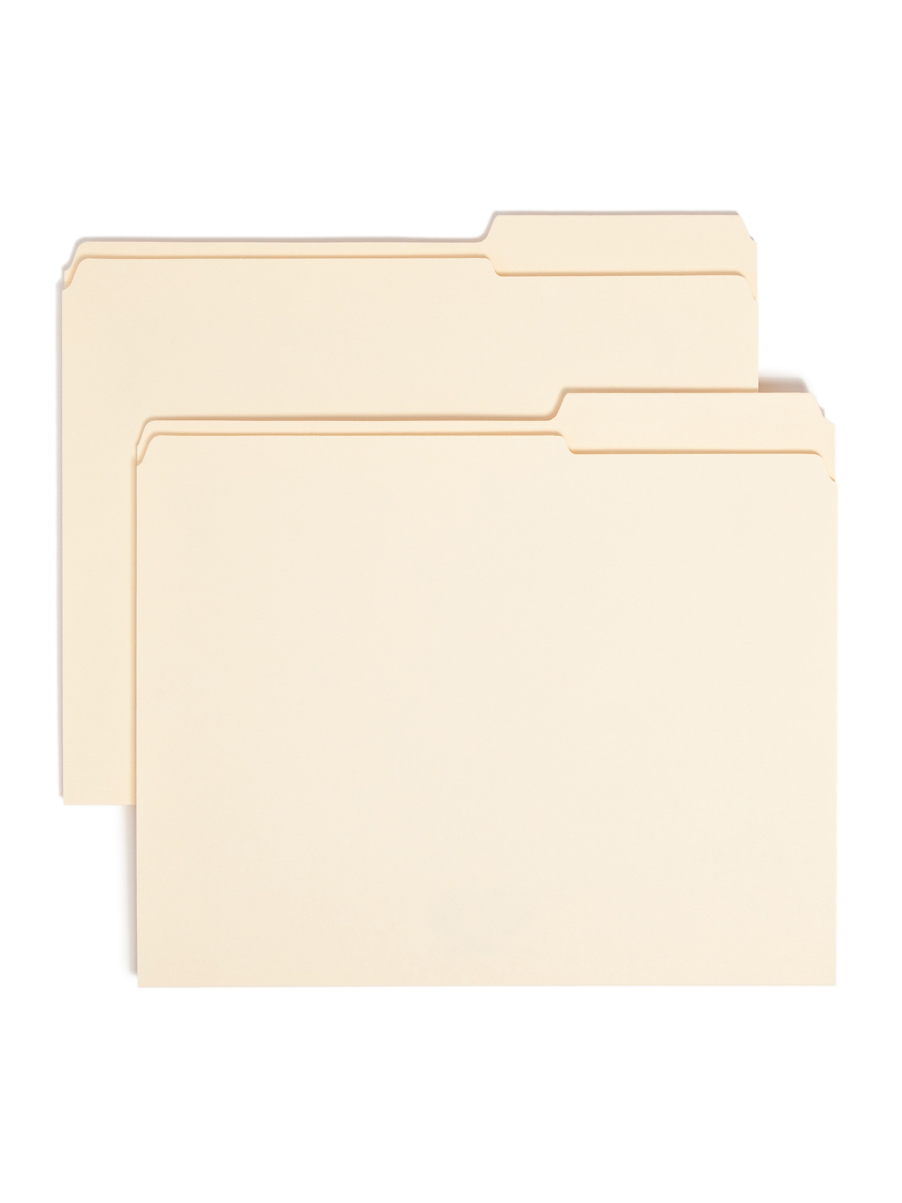 Smead File Folders, Reinforced 2/5-Cut Right Position, Guide Height, Letter Size, Manila, 100/Box