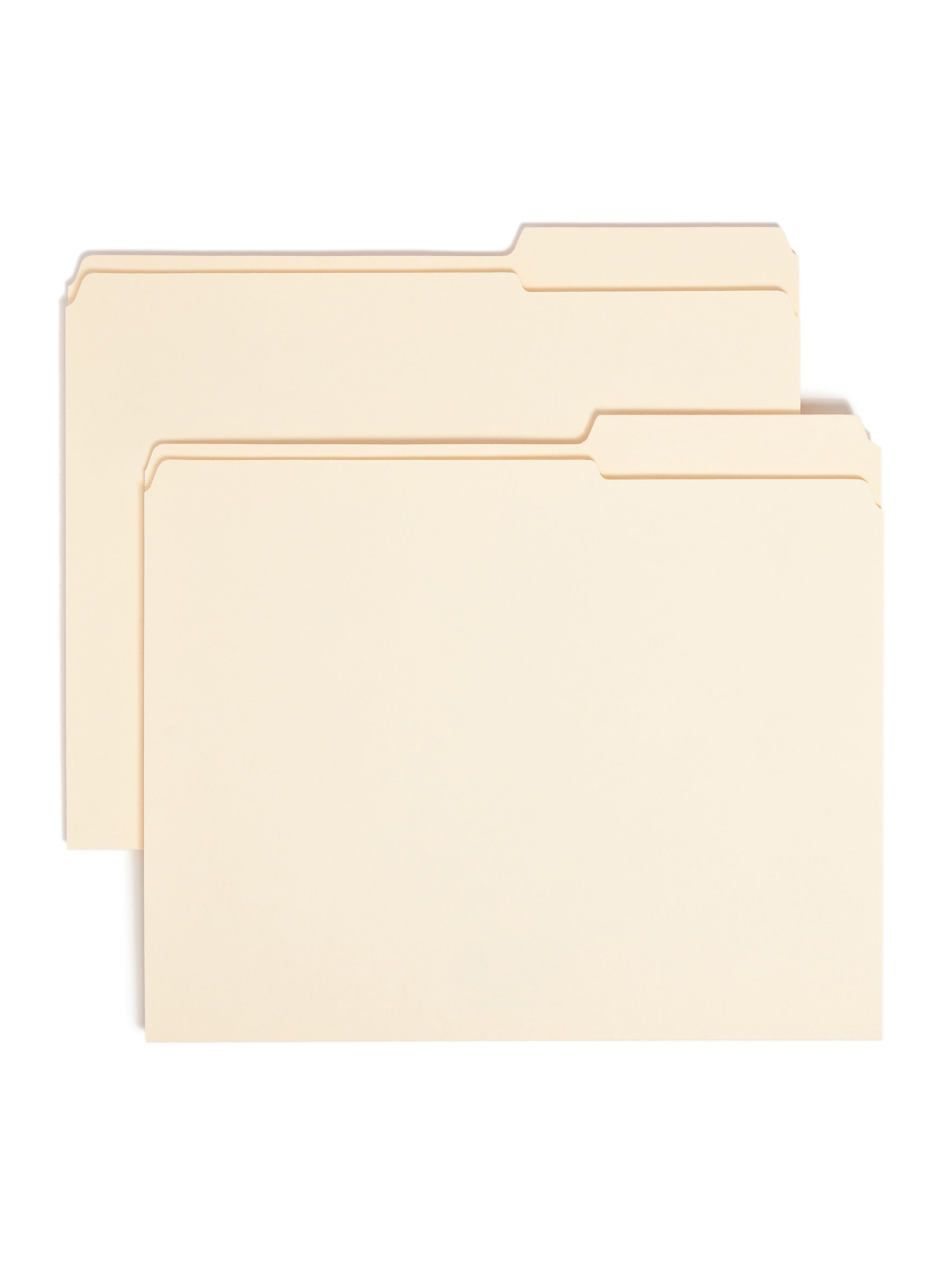 Smead File Folders, Reinforced 2/5-Cut Right Position, Guide Height, Letter Size, Manila, 100/Box