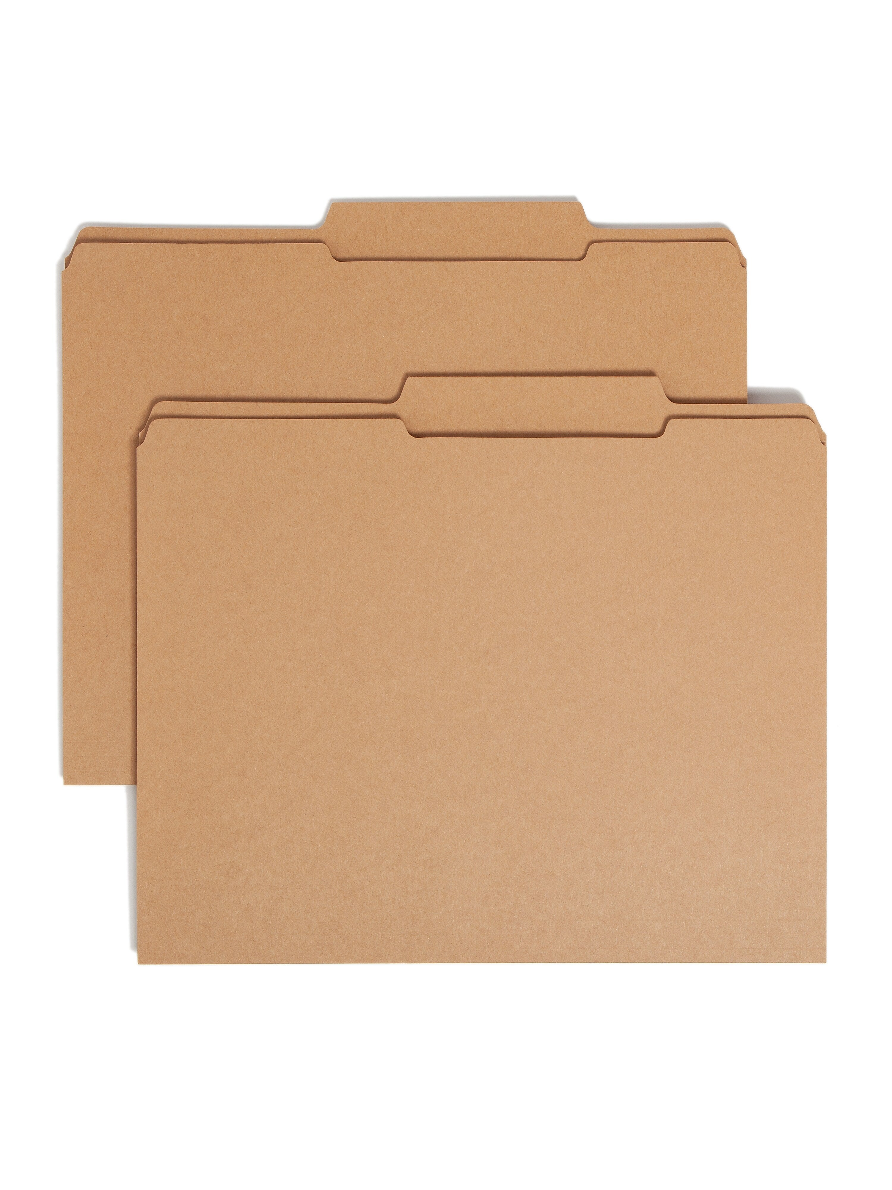 Smead File Folders, Reinforced 2/5-Cut Tab Right Of Center, Guide Height, Letter Size, Kraft, 100/Box