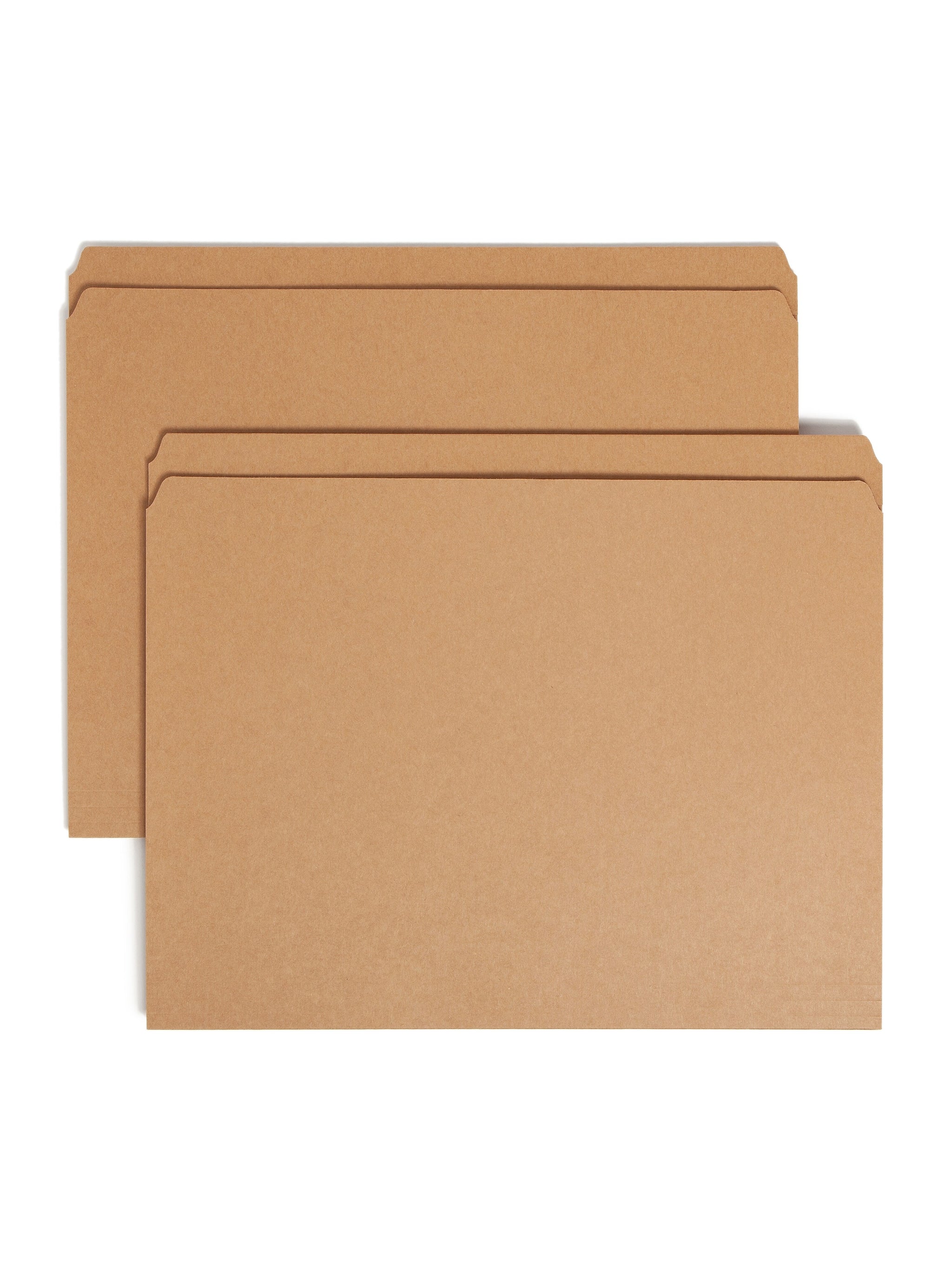 Smead File Folders, Reinforced Straight-Cut Tab, Letter Size, Kraft, 100/Box