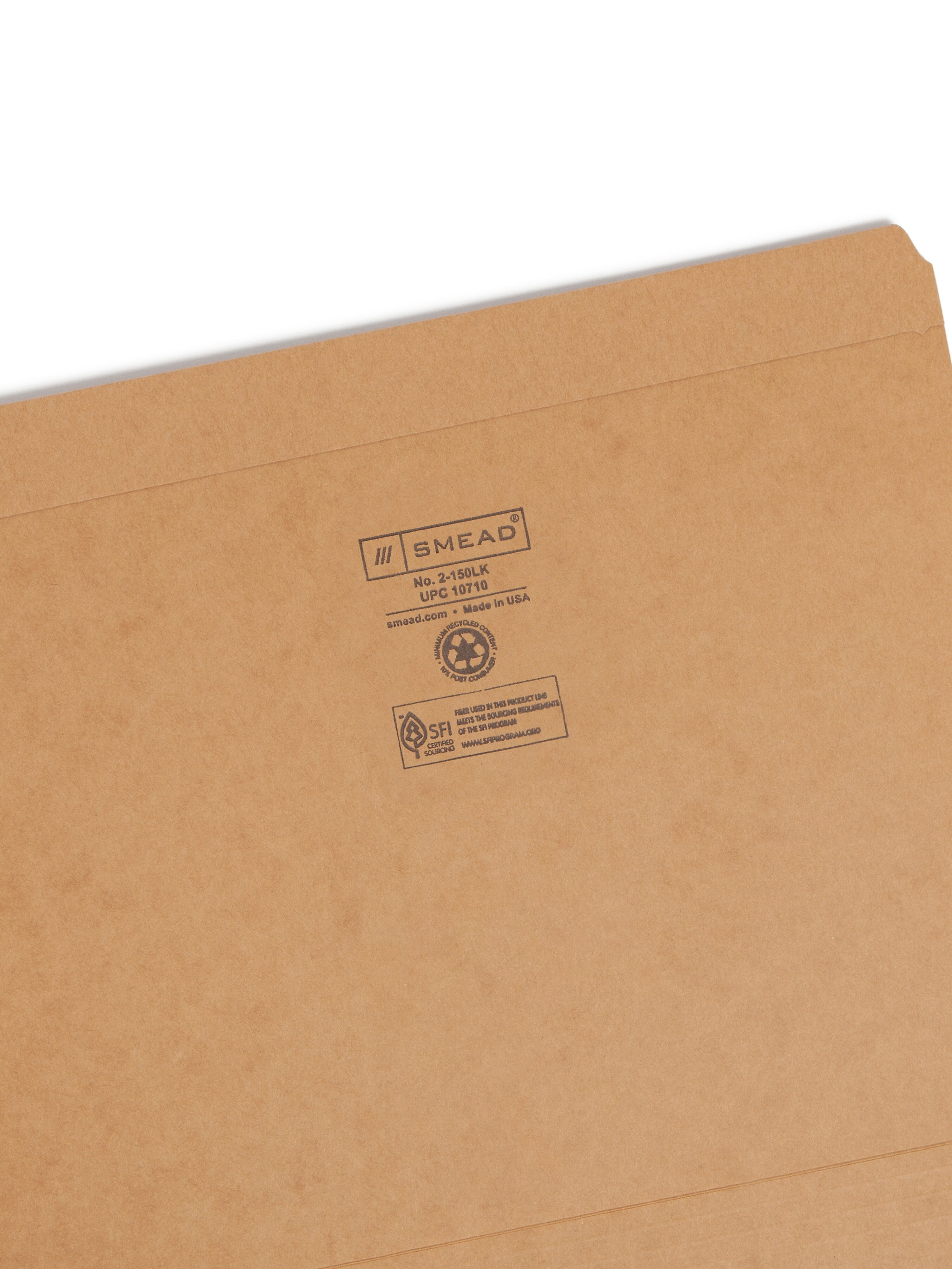 Smead File Folders, Reinforced Straight-Cut Tab, Letter Size, Kraft, 100/Box