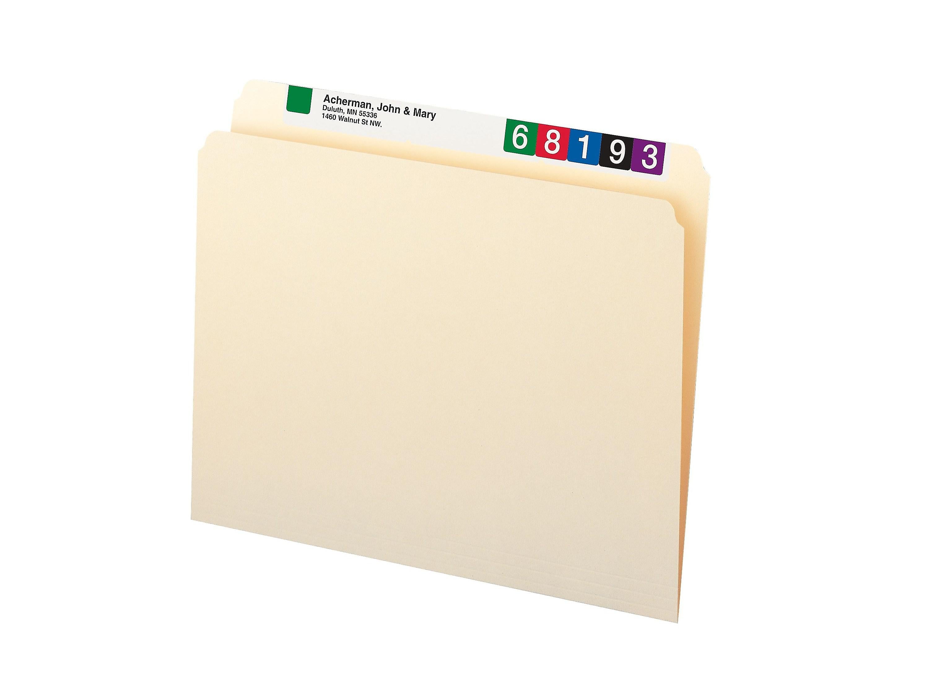 Smead File Folders, Straight-Cut Tab, Letter Size, Manila, 100/Box