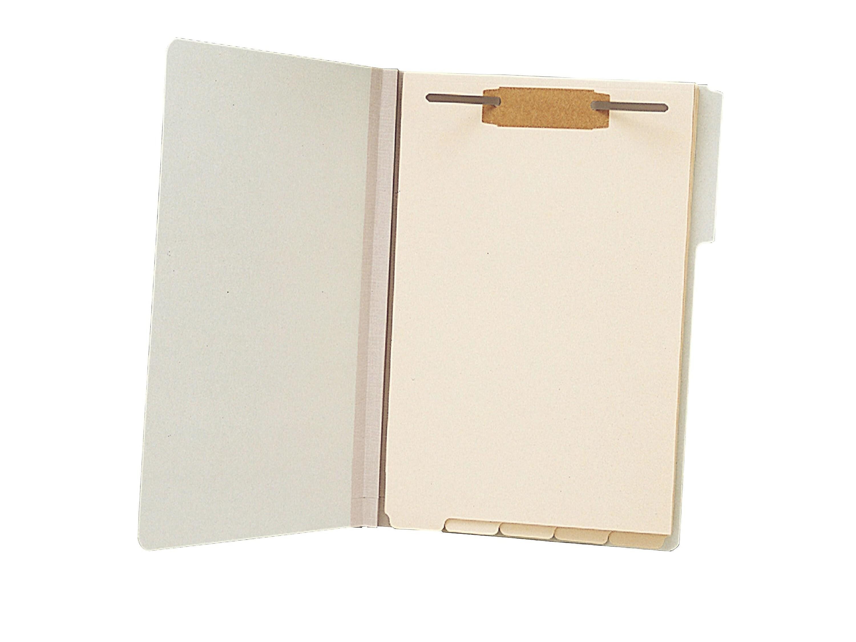 Smead Filing Dividers with Fastener, Bottom 1/5-Cut Tab, Legal Size, Manila, 50/Pack