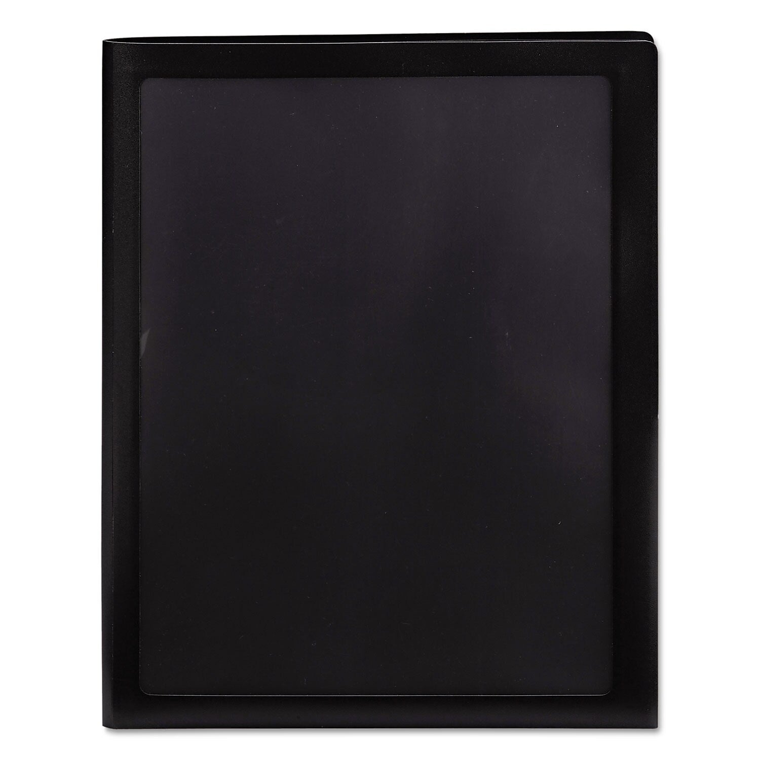 Smead Frame View Poly 2-Pocket Presentation Folder, Black, 5/Box