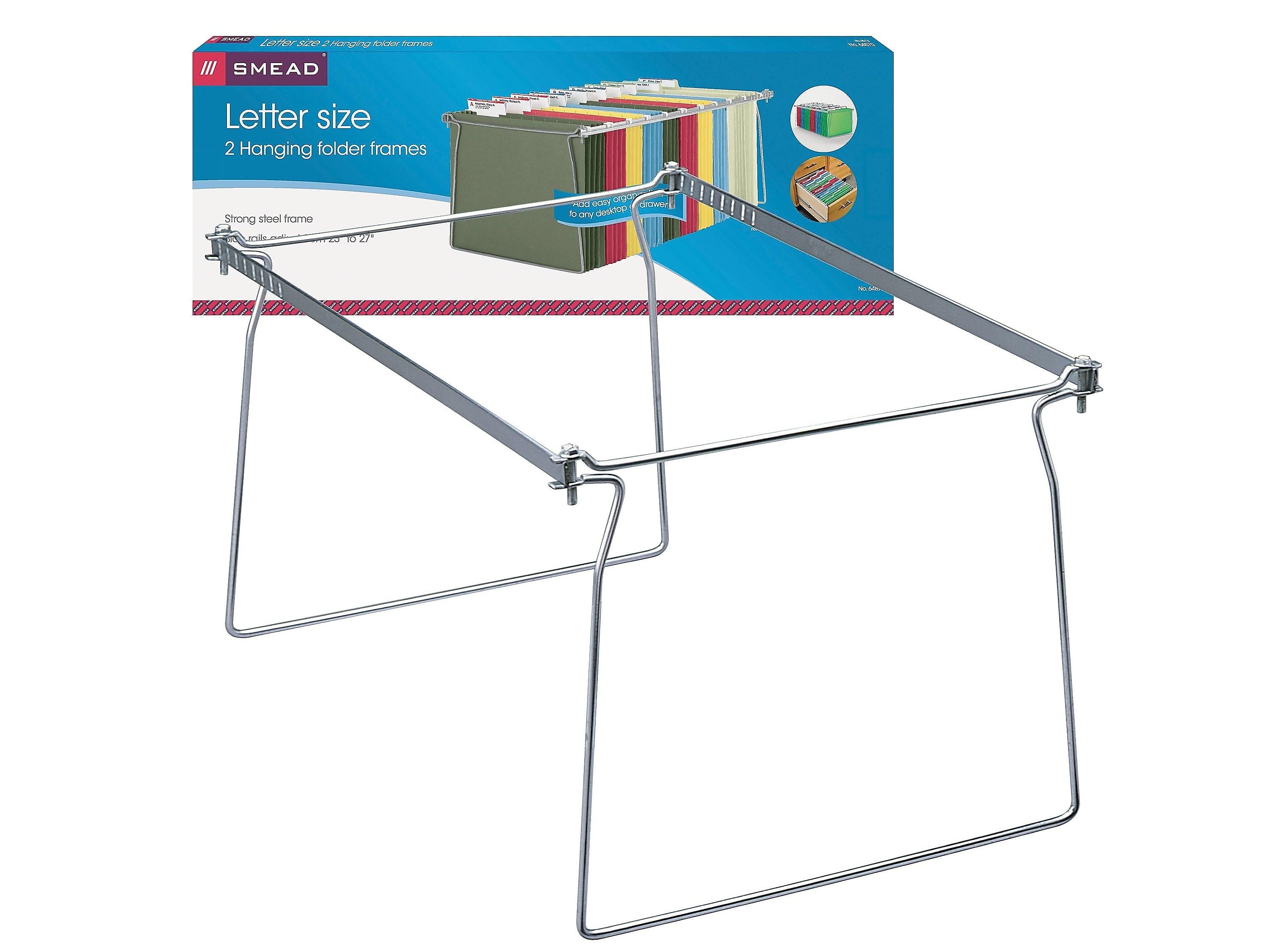 Smead Hanging File Folder Frames, Letter Size, Gray, 2/Pack