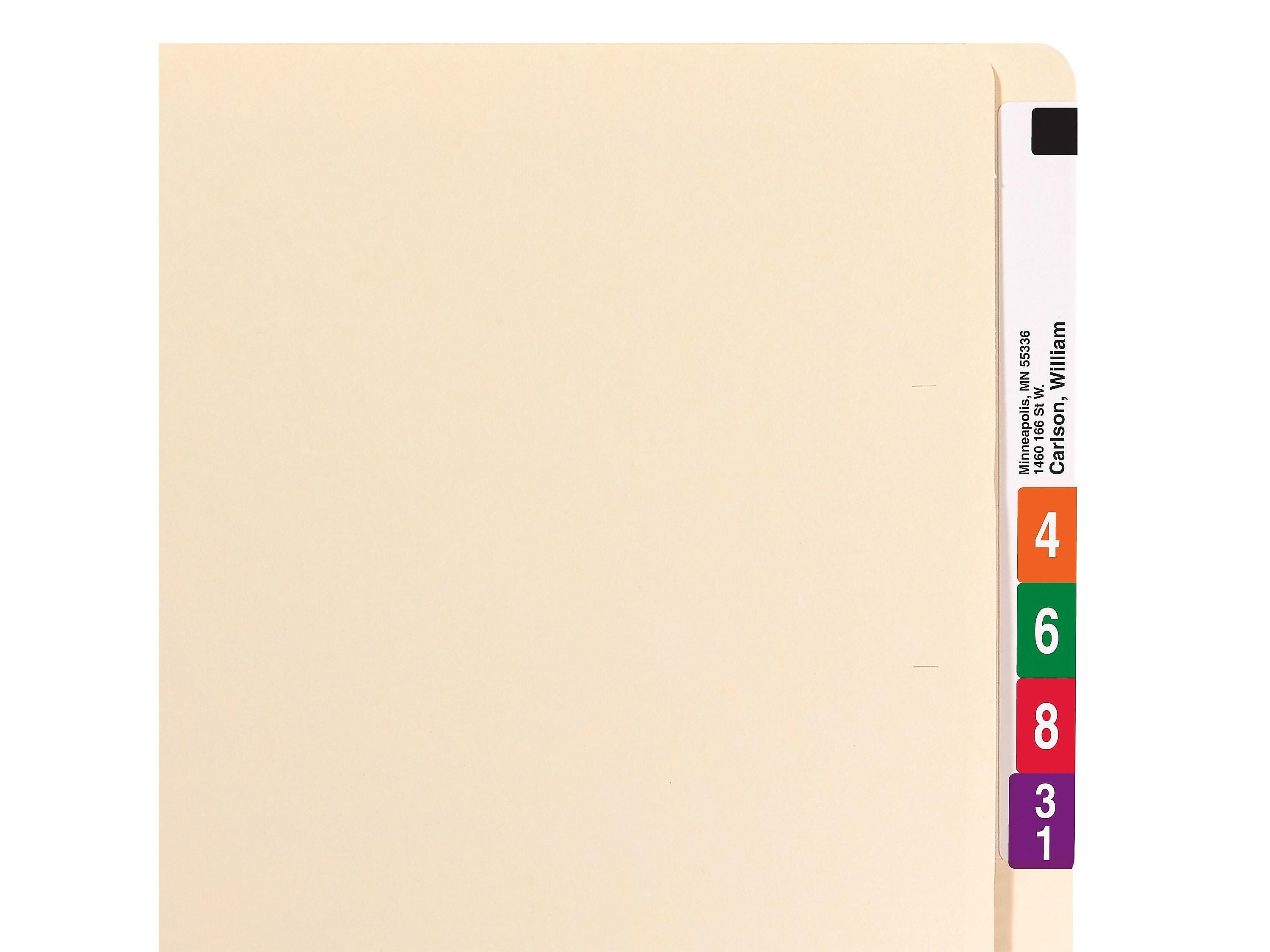 Smead Heavy Duty End Tab File Folder, Straight-Cut Extended Tab, Letter Size, Manila, 100/Box