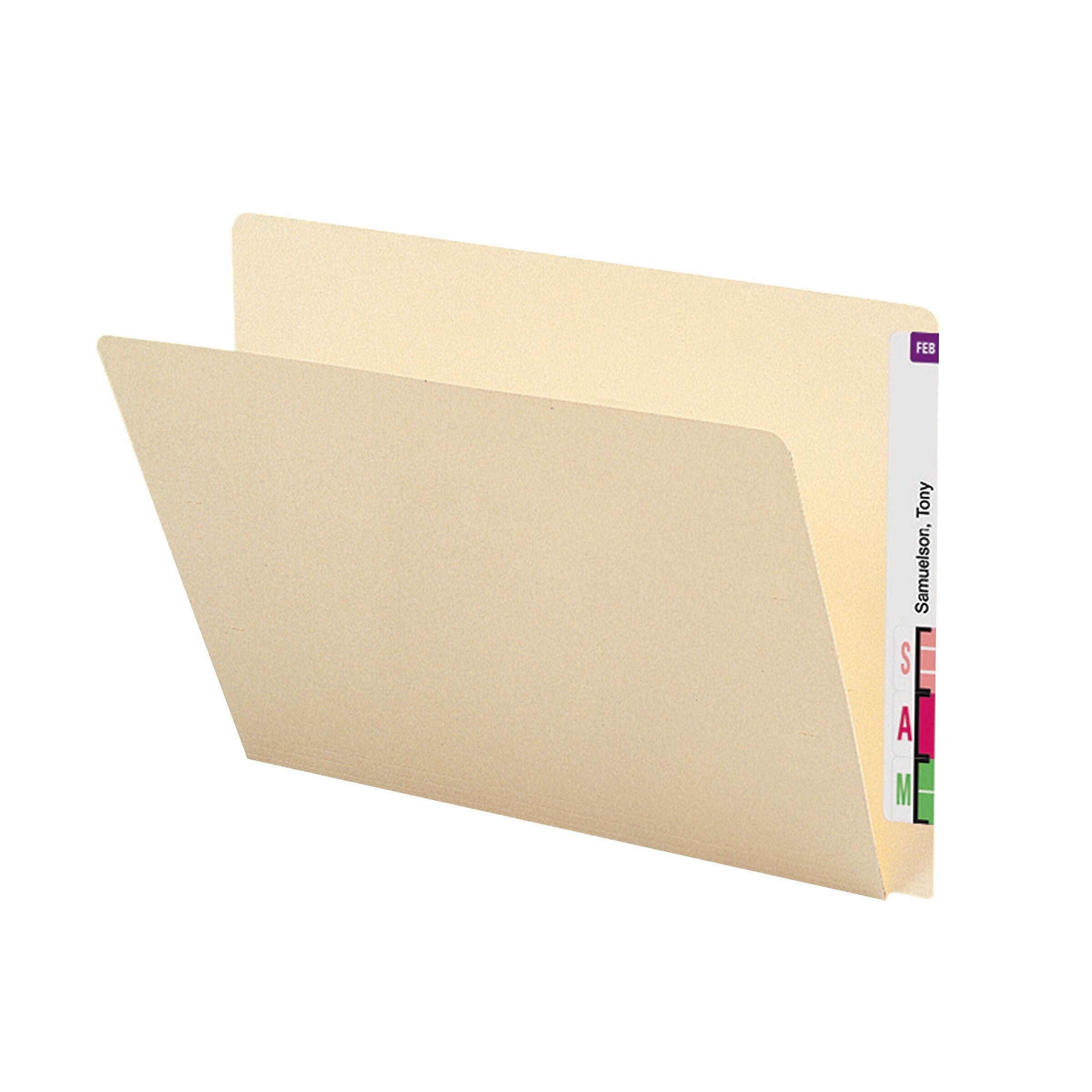 Smead Heavy Duty End Tab File Folder, Straight-Cut Extended Tab, Letter Size, Manila, 100/Box