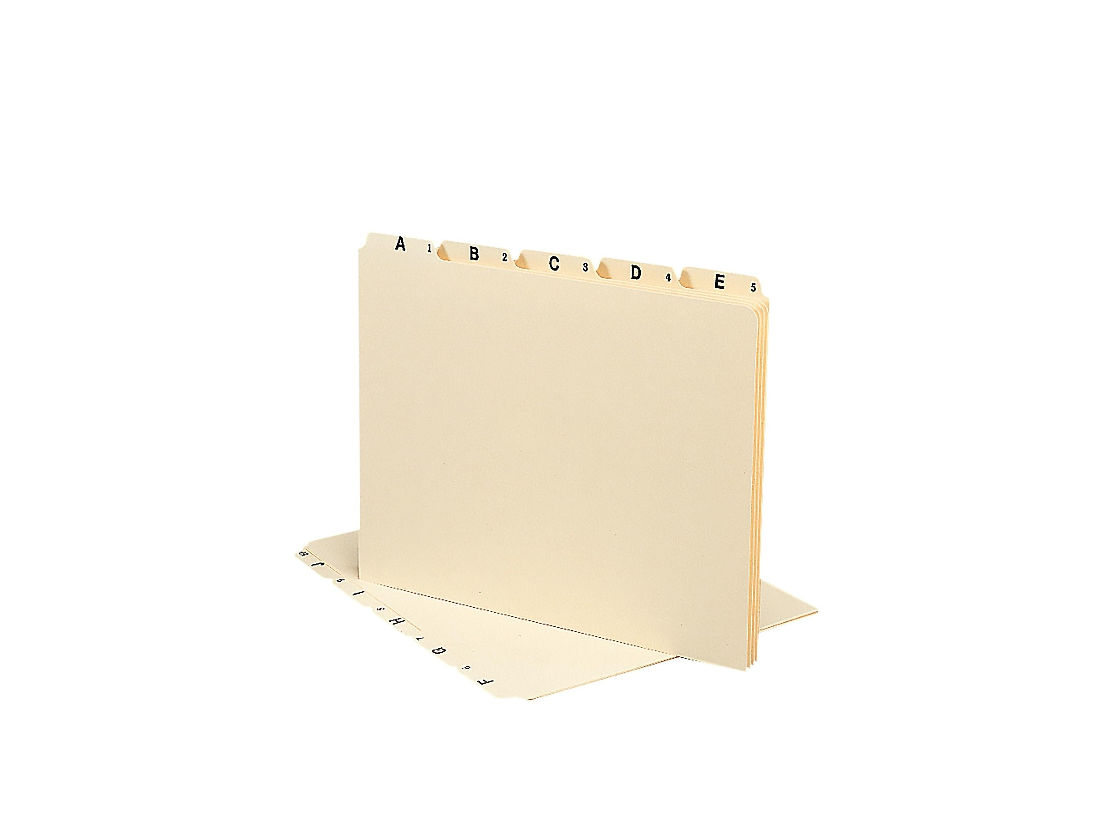 Smead Heavy Duty Guides, 1/5-Cut Tab, A-Z Index, Letter Size, Manila, 25/Set