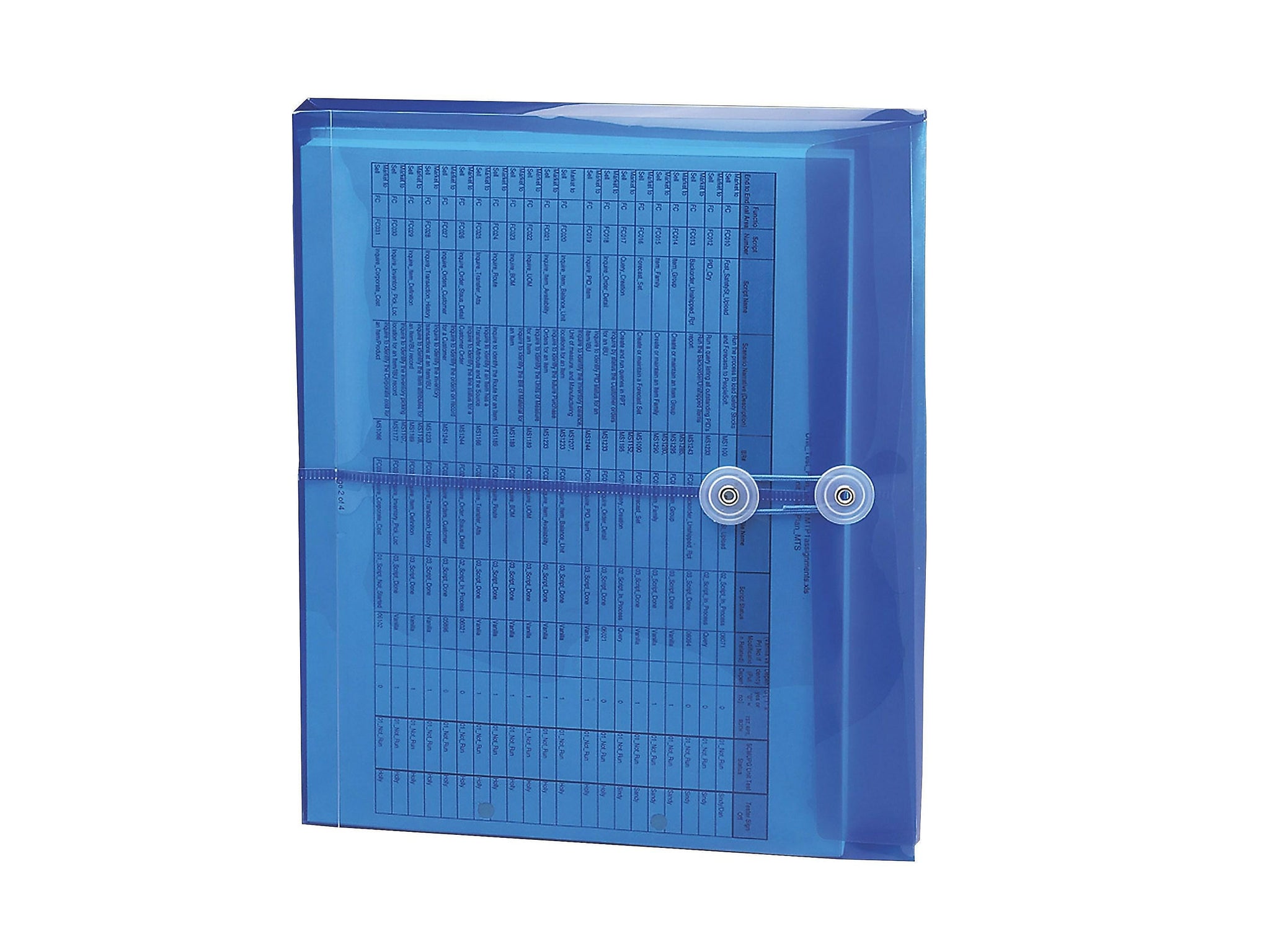 Smead Heavy Duty Plastic Filing Envelope, Letter, Blue, 5/Pack