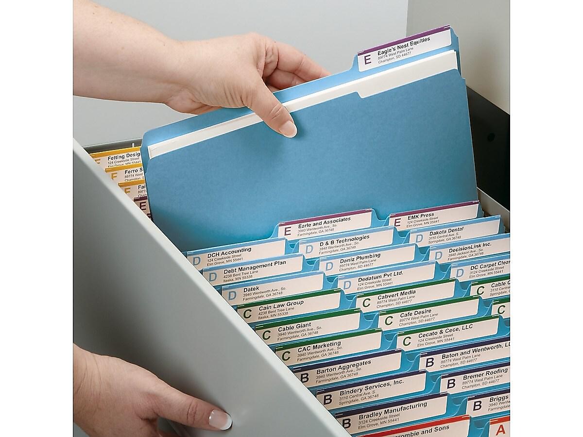 Smead Heavy Duty Pressboard Classification Folders with SafeSHIELD Fasteners, 1/3-Cut Tab, Letter Size, Blue, 25/Box
