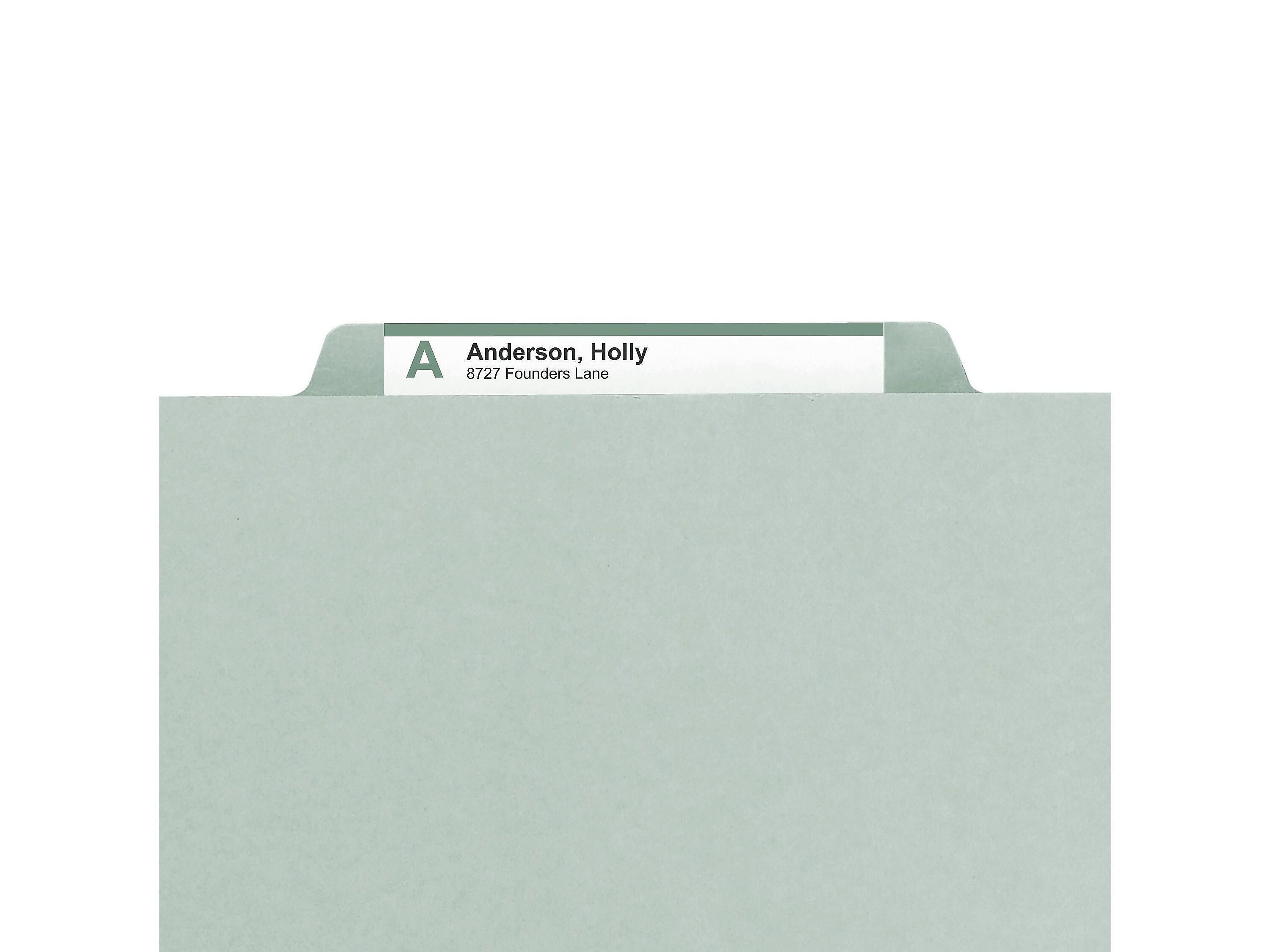 Smead Heavy Duty Pressboard File Folder, 1/3-Cut Tab, 2