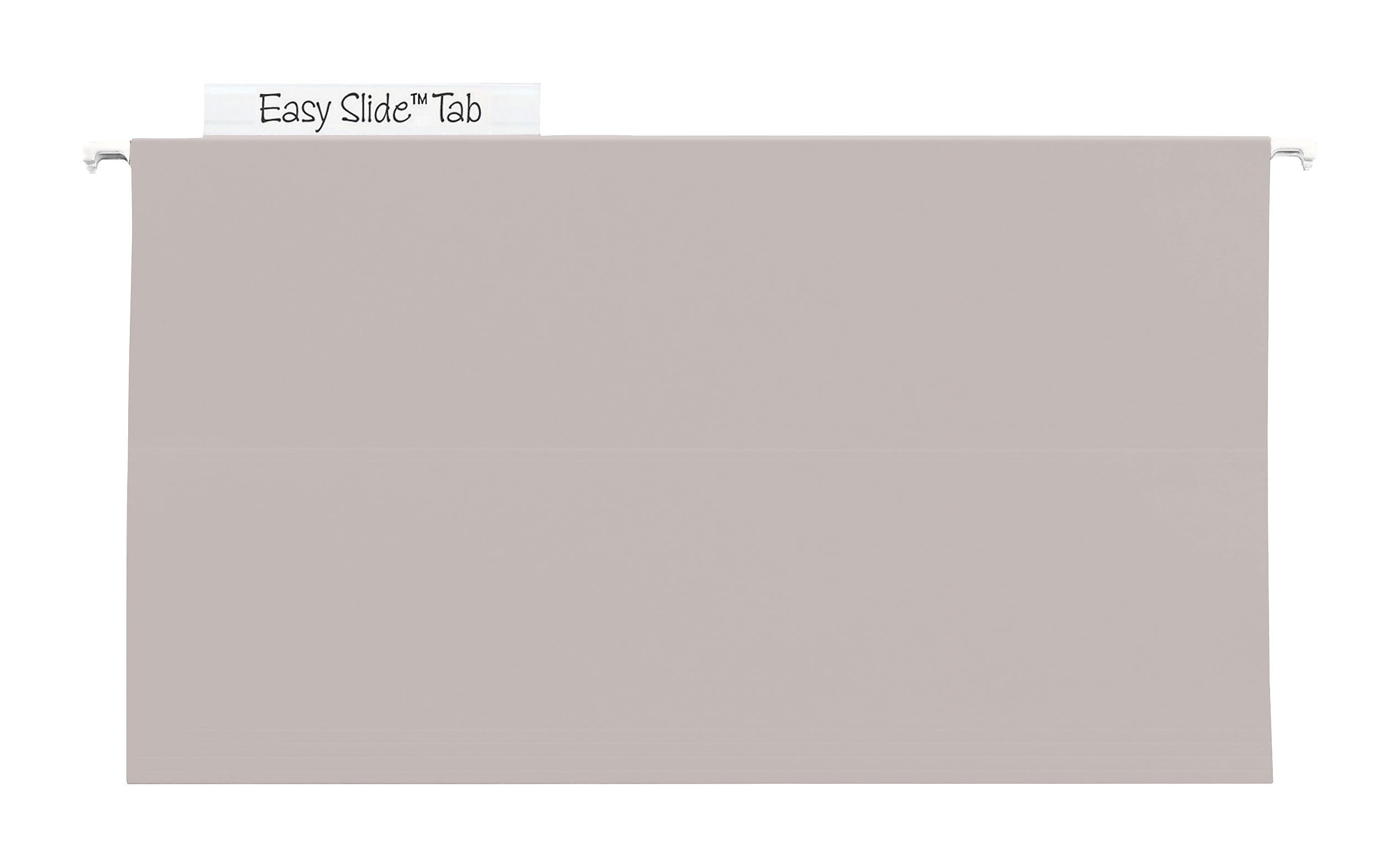 Smead Heavy Duty TUFF Hanging File Folders with Easy Slide™ Tab, 1/3 Cut, Legal Size, Steel Gray, 18/Box