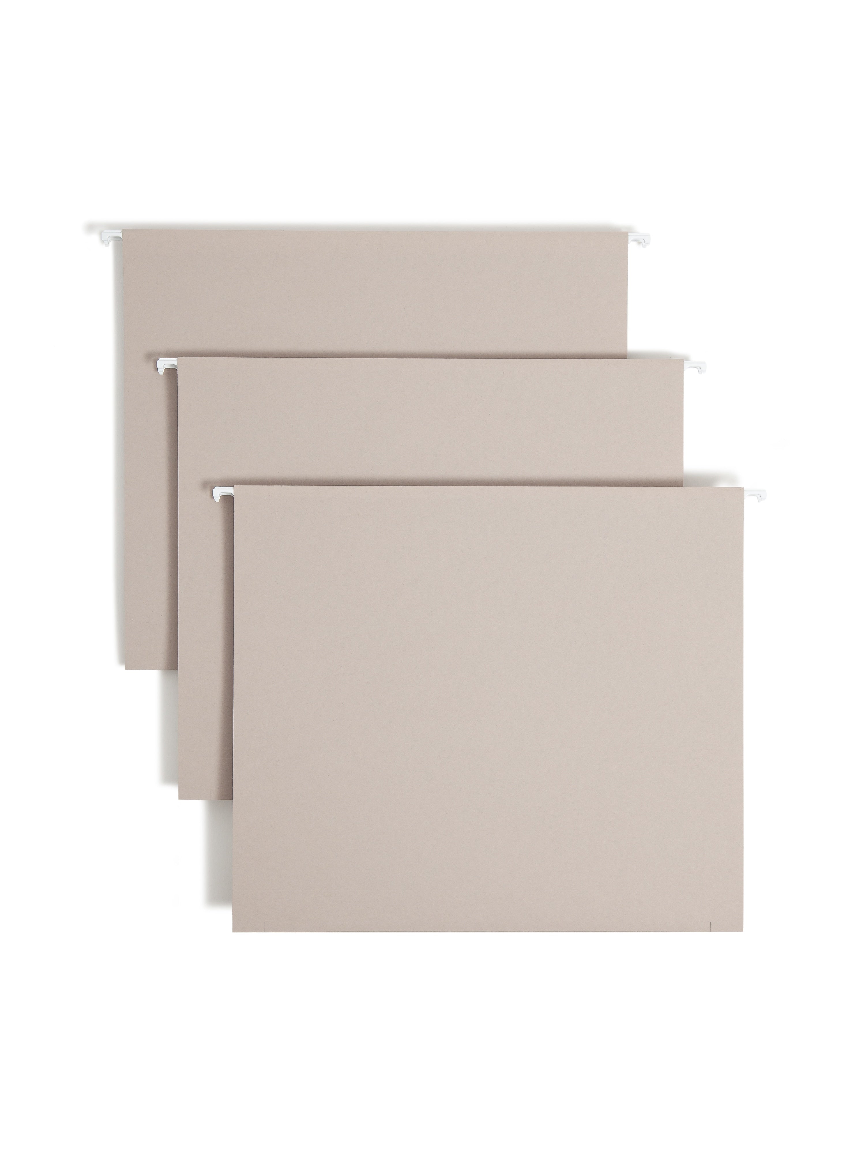 Smead Heavy Duty TUFF Hanging File Folders with Easy Slide™ Tab, 1/3 Cut, Letter Size, Steel Gray, 18/Box
