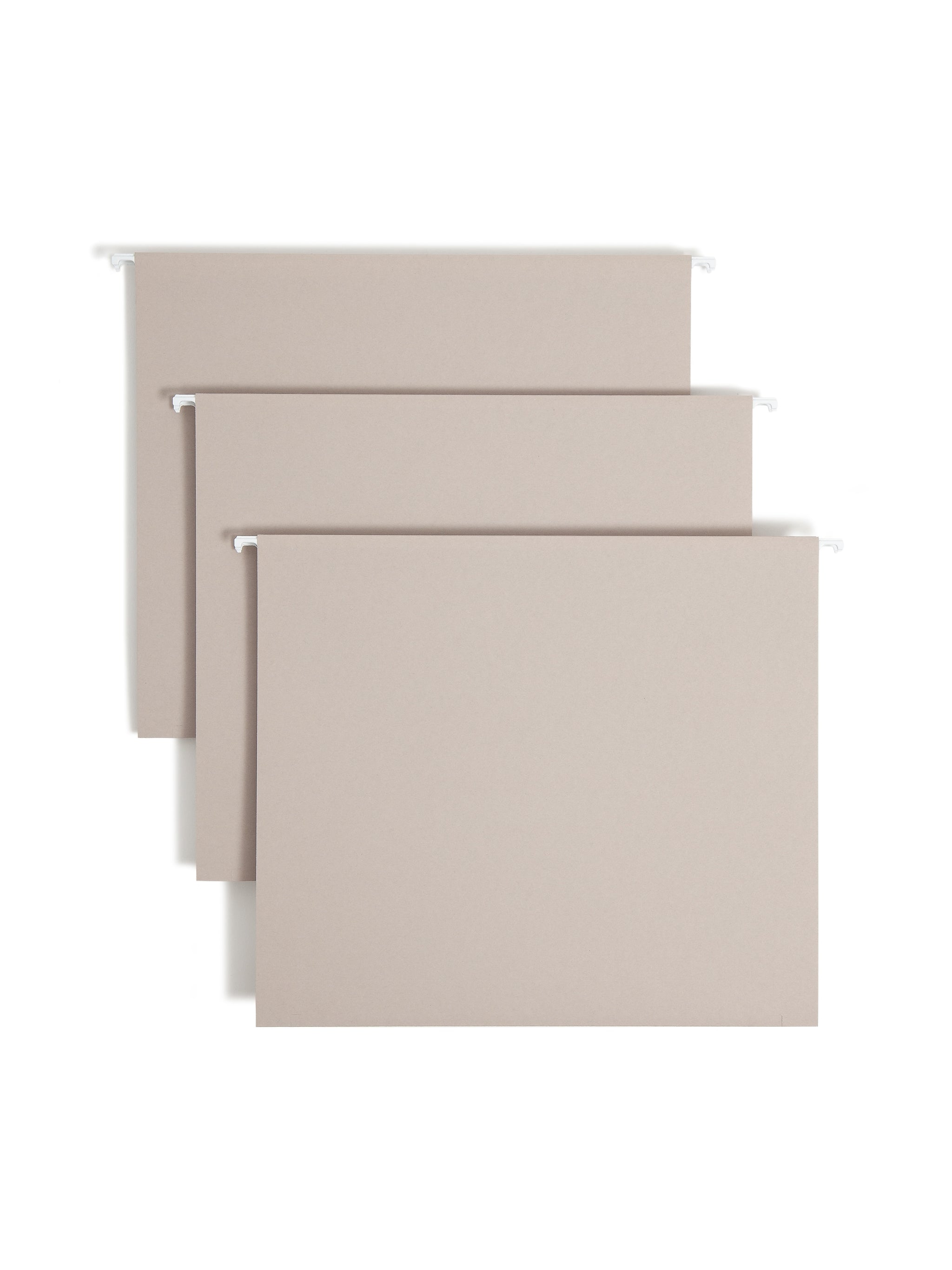 Smead Heavy Duty TUFF Hanging File Folders with Easy Slide™ Tab, 1/3 Cut, Letter Size, Steel Gray, 18/Box