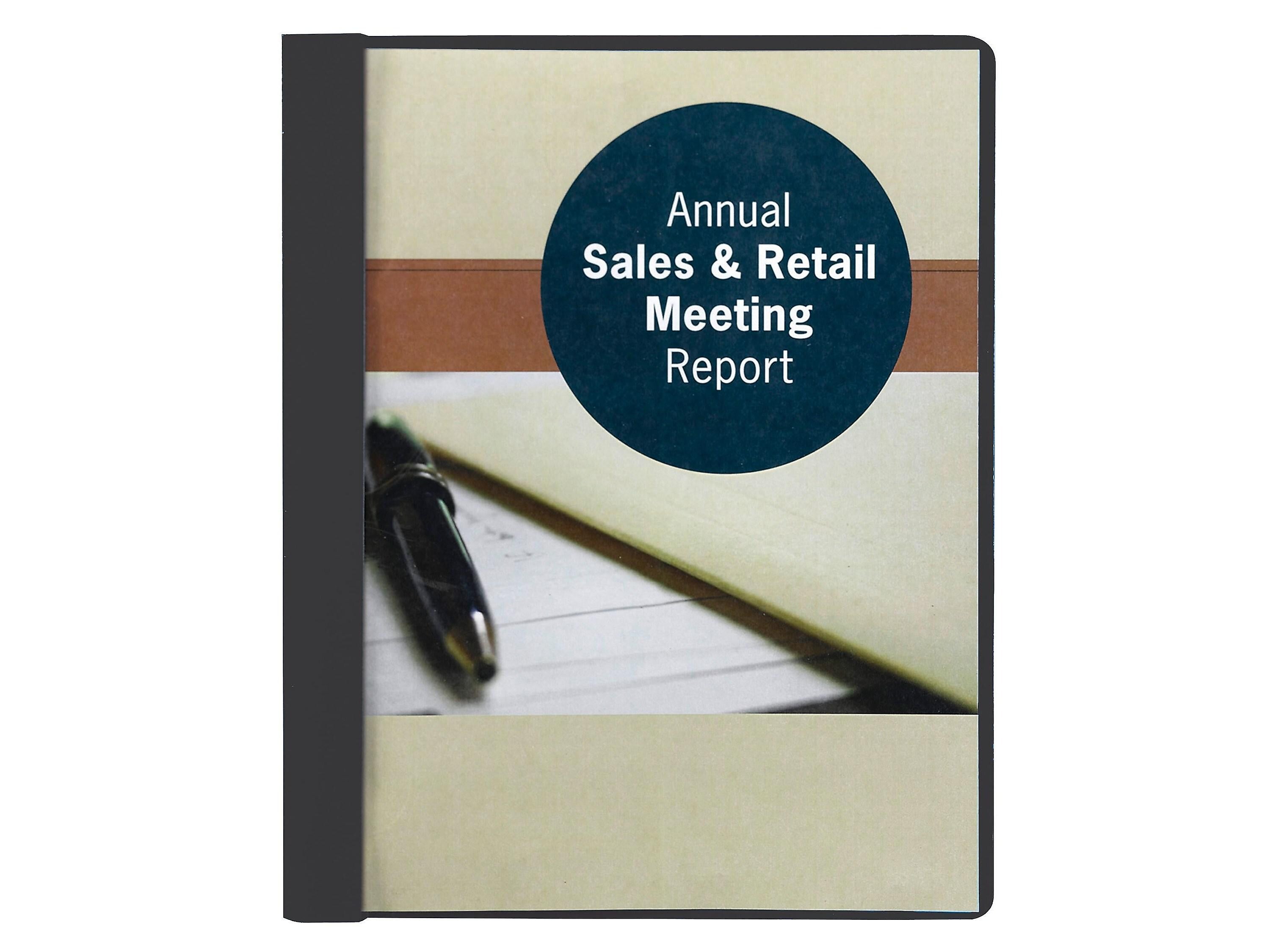 Smead Heavyweight Report Covers with Clear Front, 3-Prong, Letter Size, Black, 25/Box