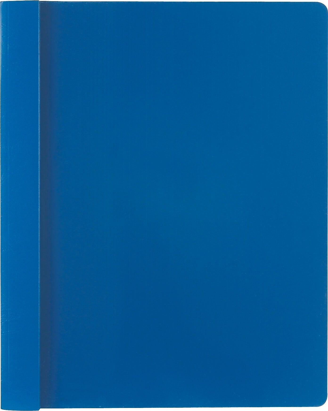 Smead Heavyweight Report Covers with Clear Front, 3-Prong, Letter Size, Dark Blue, 25/Box