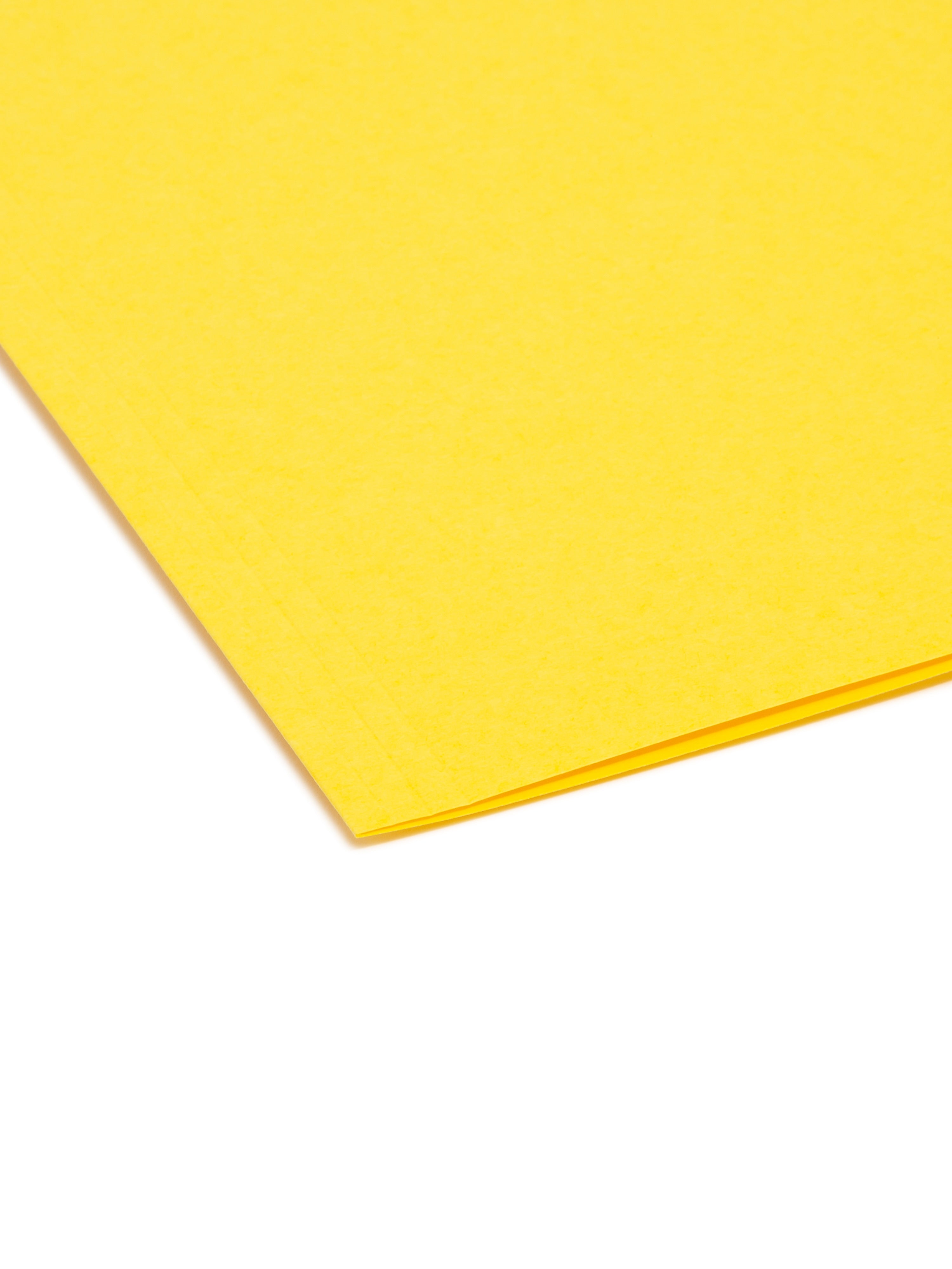 Smead Interior File Folder, 1/3-Cut Tab, Letter Size, Yellow, 100/Box
