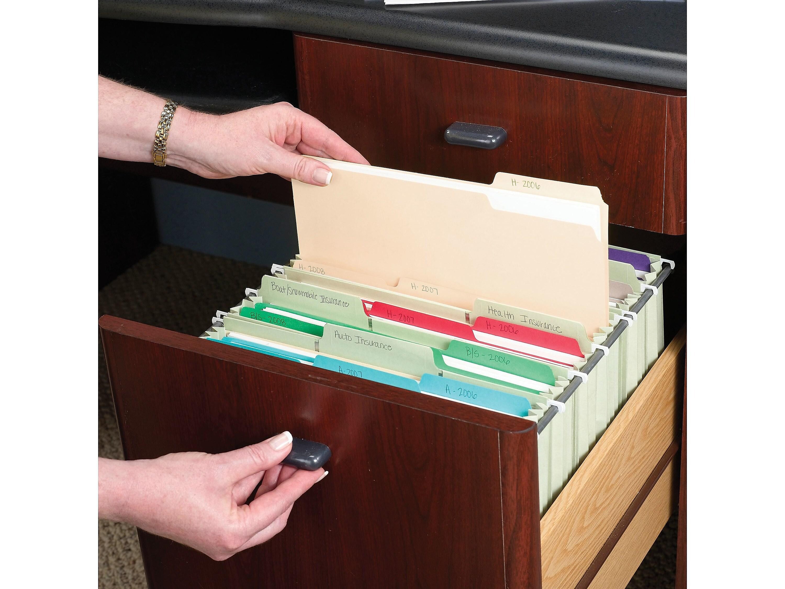Smead Interior File Folders, 1/3-Cut Tab, Letter Size, Manila, 100/Box
